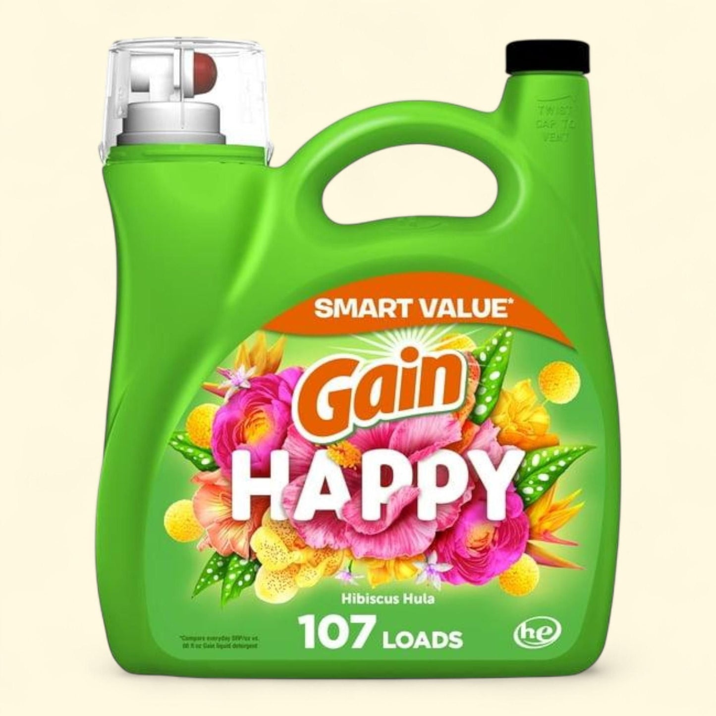 Gain Liquid Laundry Detergent, Happy, 154 fl oz