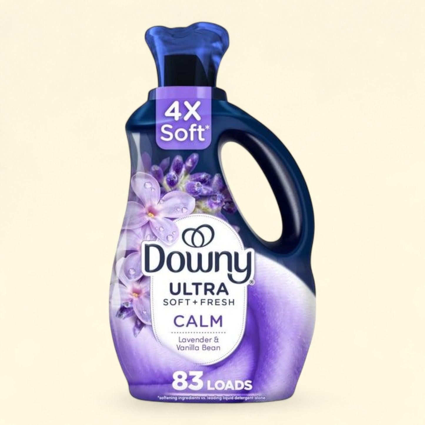 Downy Ultra Soft Liquid Fabric Softener, Calm, Lavender & Vanilla Bean Scent, 56 fl oz