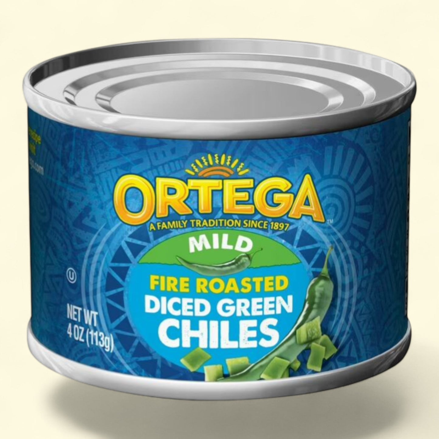 Ortega Fire Roasted Mild Diced Green Chiles, 4 oz