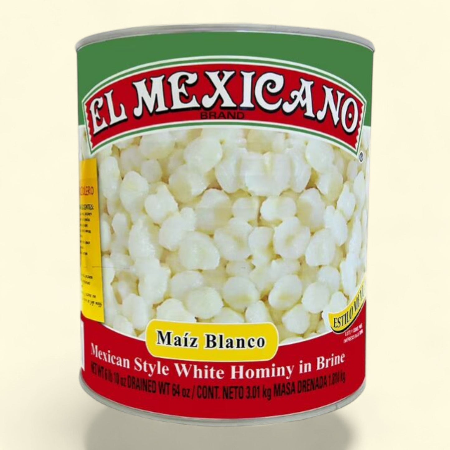 El Mexicano Maiz Blanco, 6 lb Can