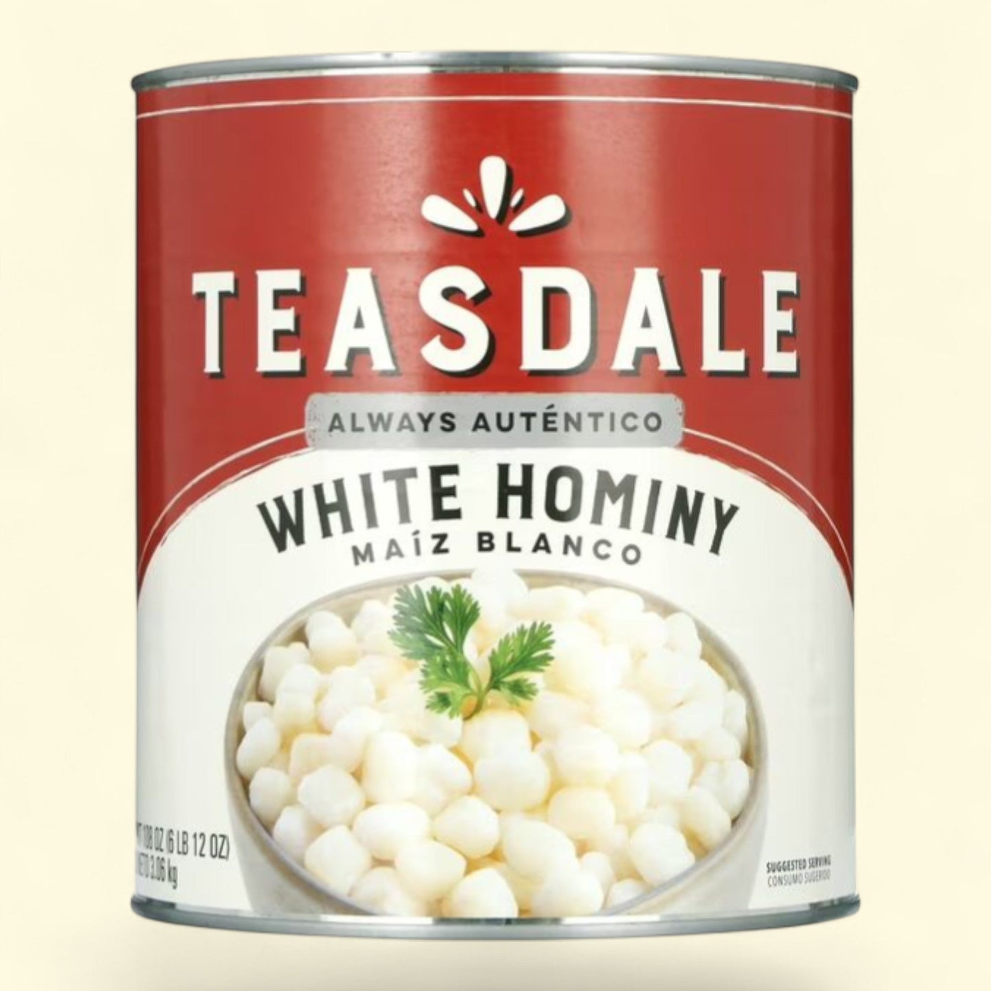 Teasdale Primera Calidad White Hominy, 108 oz