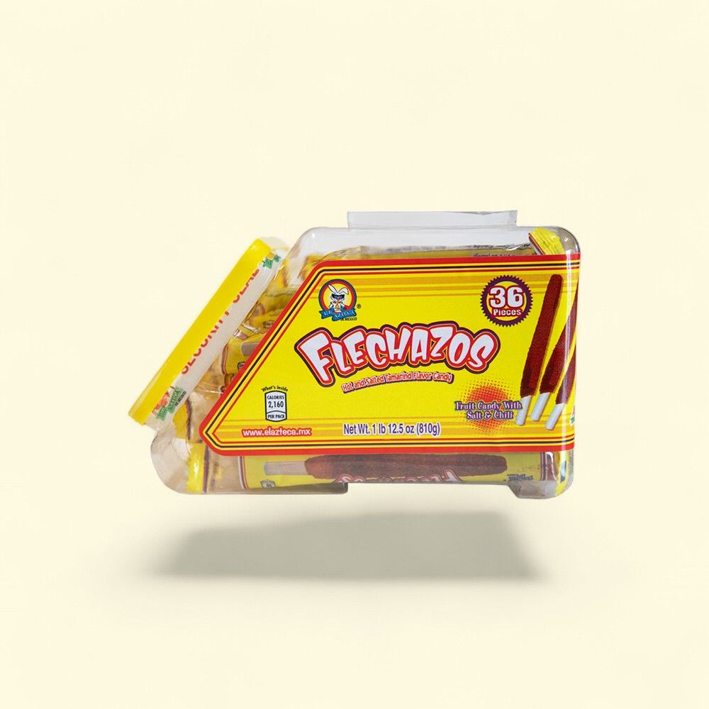 El Azteca Flechazos Hot Salted Tamarind Candy Sticks 36 Count — authentic US product shipped worldwide by Treatspree