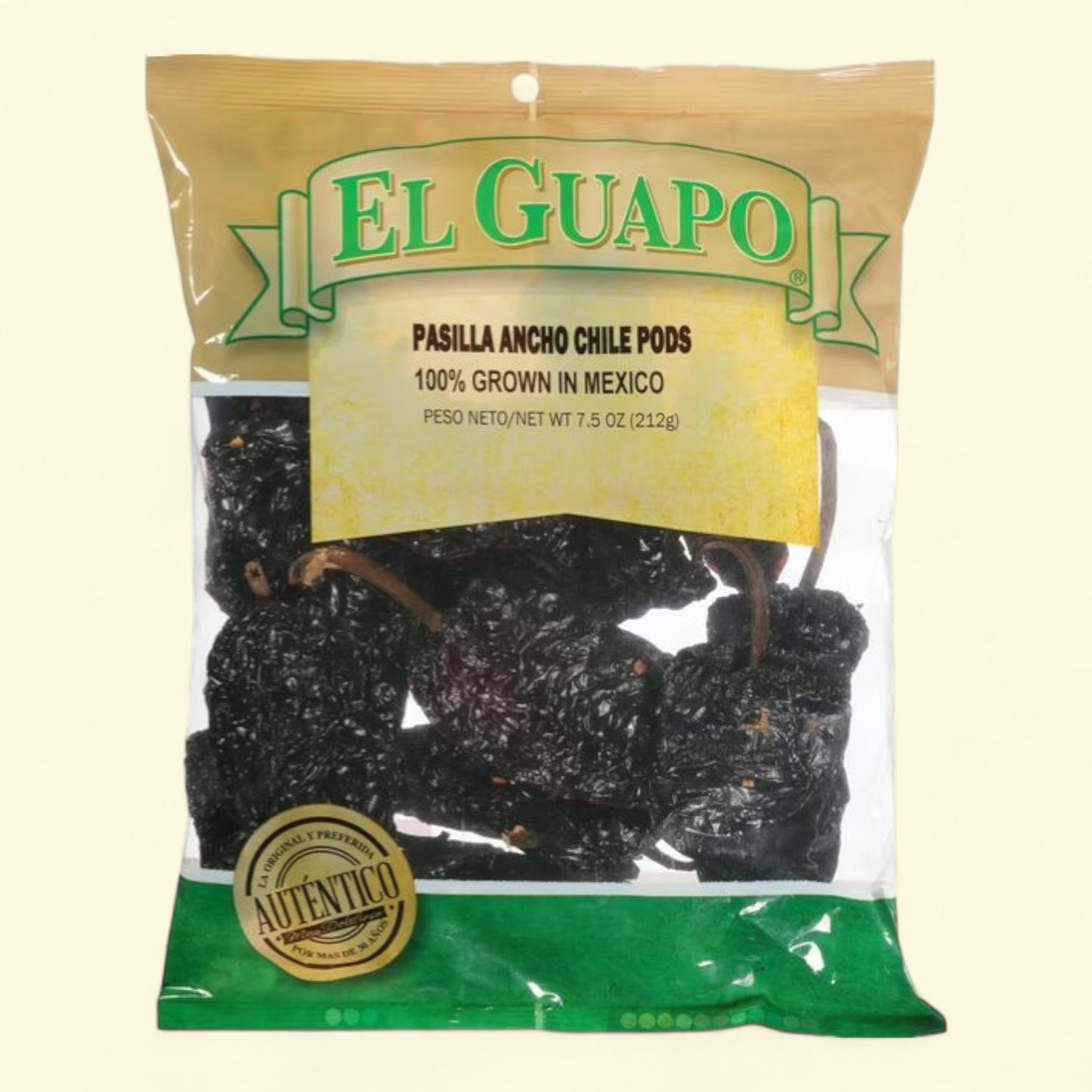 El Guapo Premium Pasilla Ancho Chili Pods, 7.5 oz