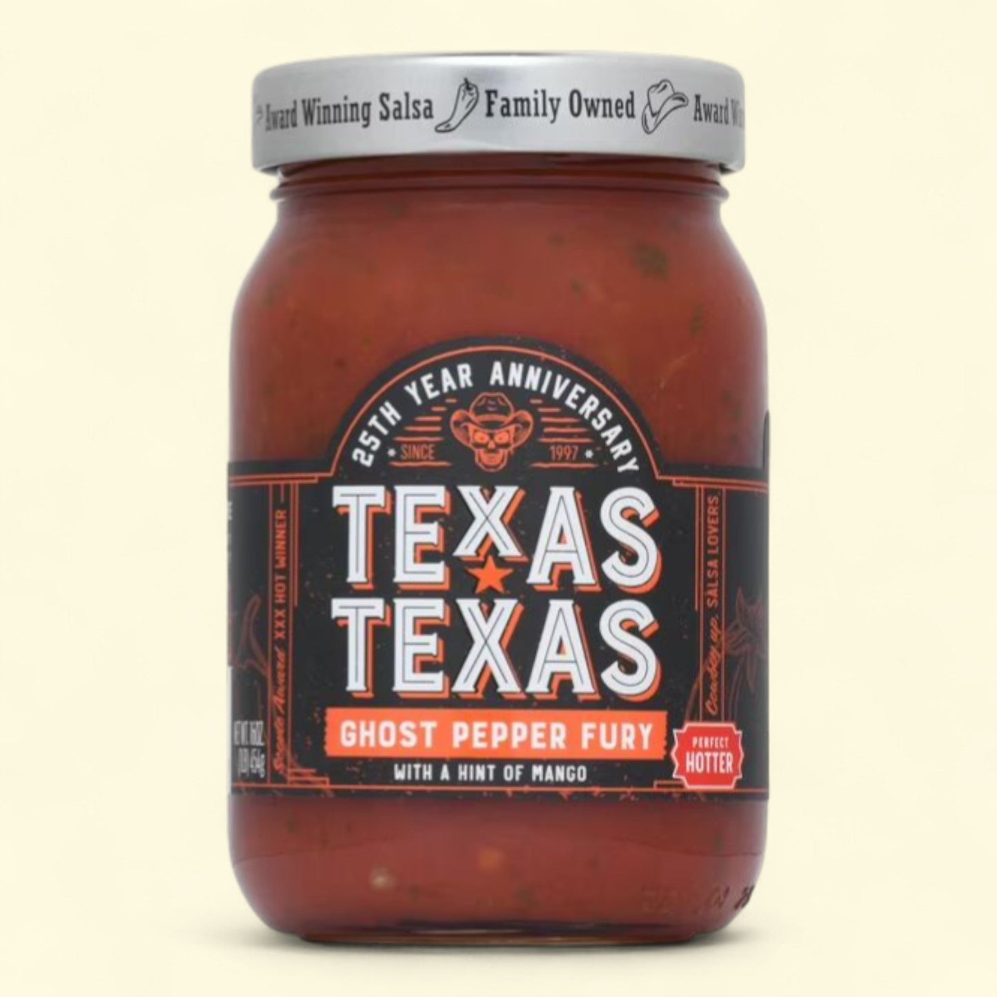 Texas Ghost Pepper Fury Salsa, 16oz jar