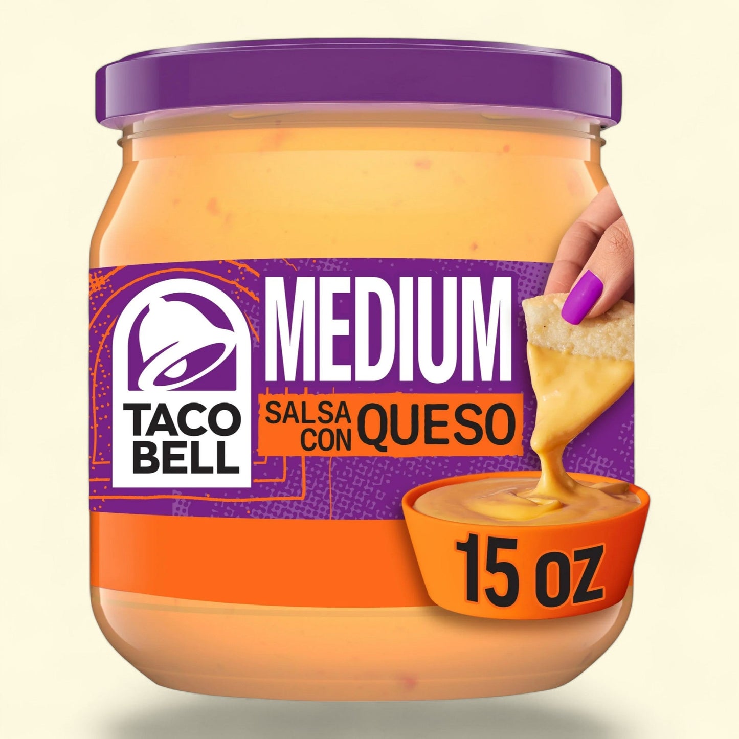 Taco Bell Salsa Con Queso Cheese Dip, 16 oz Jar