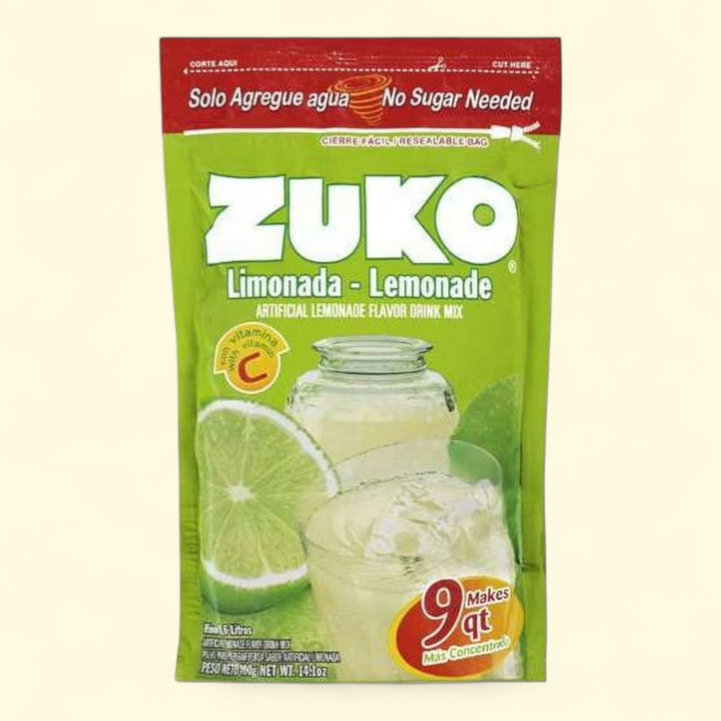 Zuko Drink Mix, Lime, 14.1 Oz