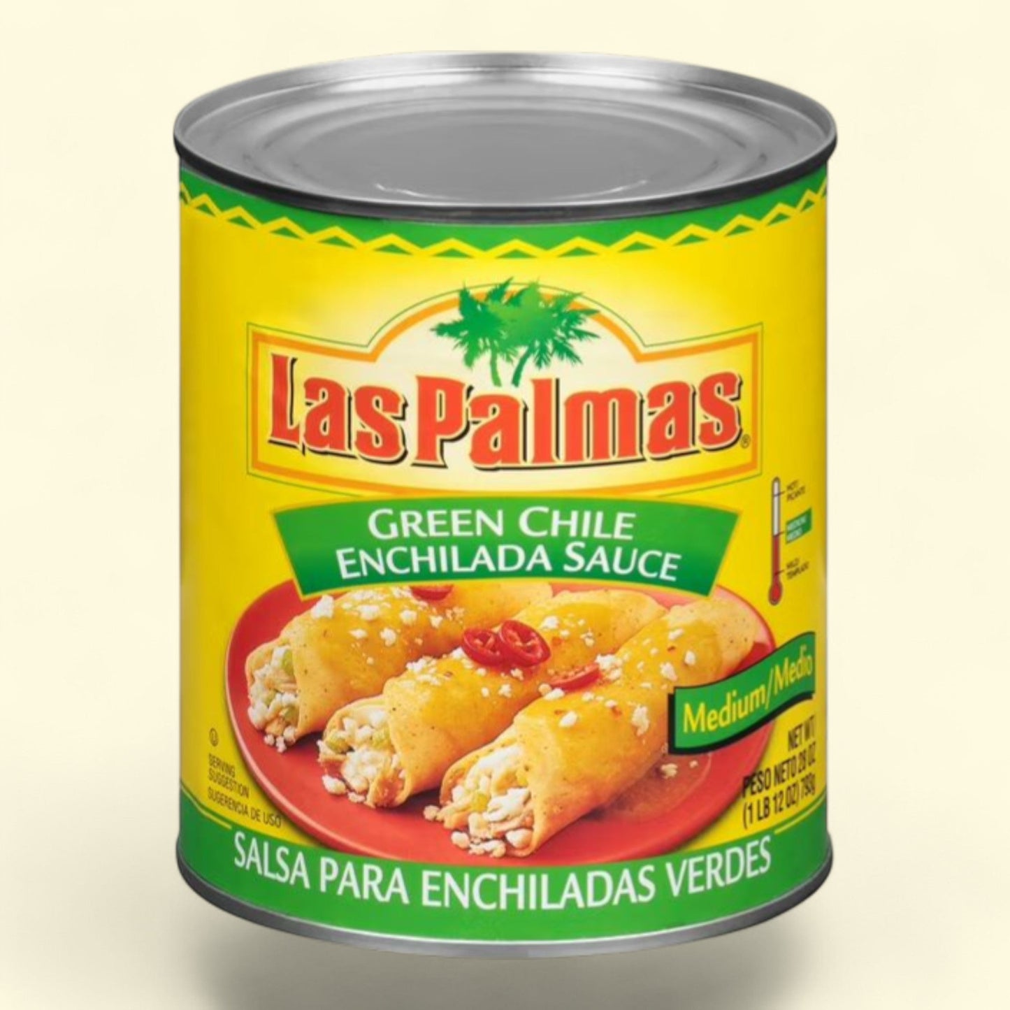 Las Palmas Enchilada Sauce, Medium Green Chile, 28 oz Can