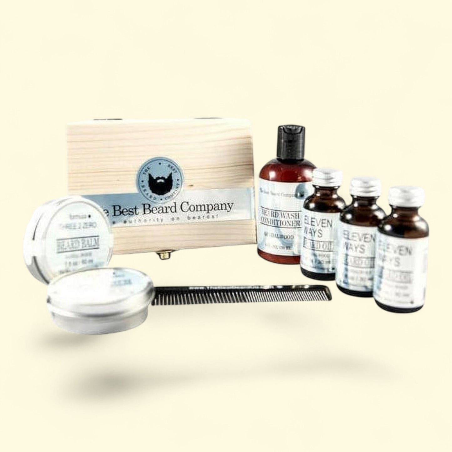 The Best Beard Company Sandalwood Deluxe Grooming Kit, 9 pc