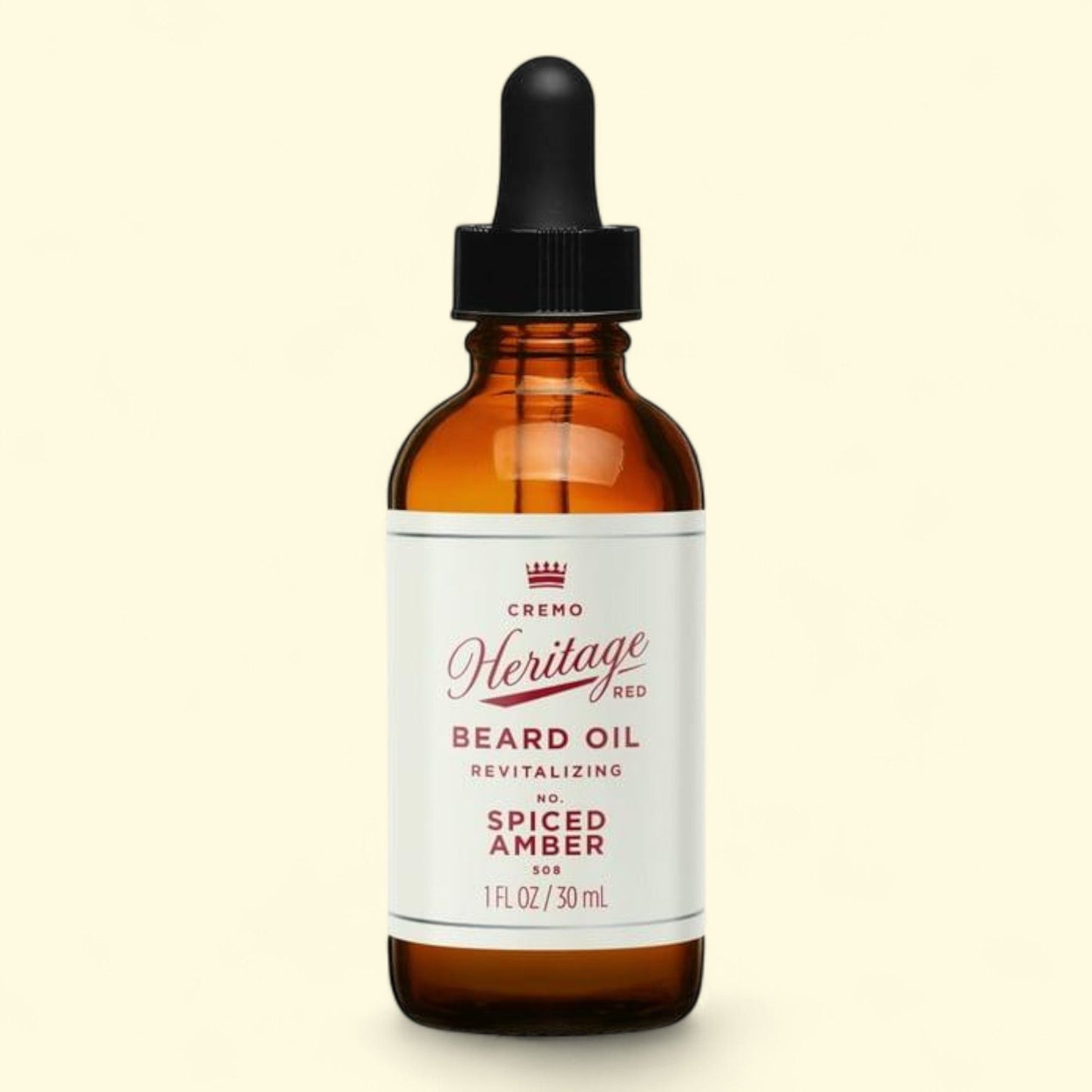 Cremo Beard Oil, Heritage Red Spiced Amber Scent, 1 oz