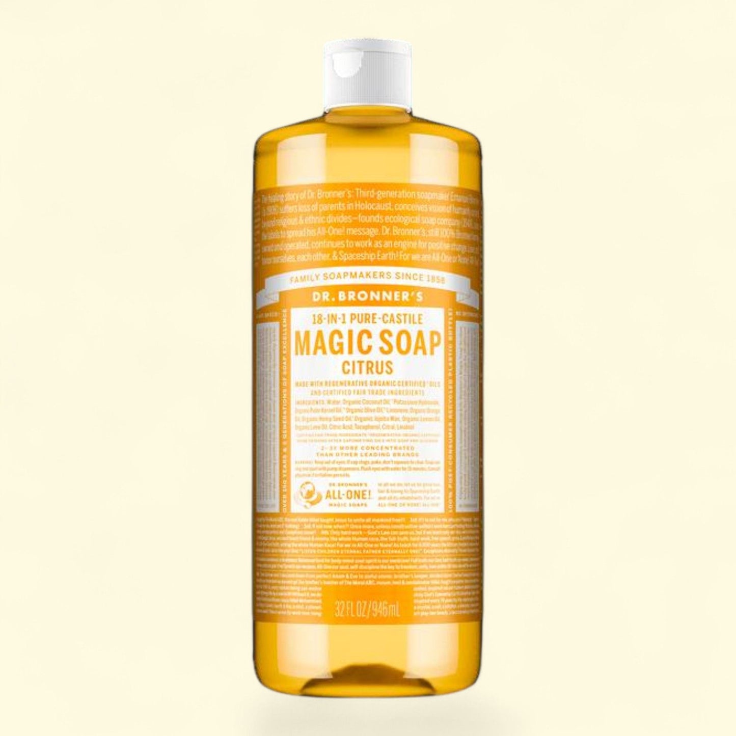 Dr. Bronner's Pure-Castile Liquid Soap, Citrus, 32 oz