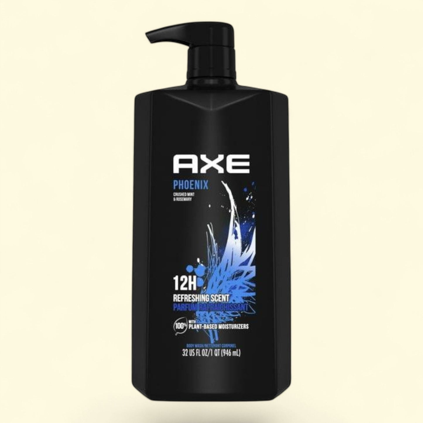 AXE Liquid Body Wash & Shower Gel with Pump, Phoenix Crushed Mint & Rosemary, 32 oz