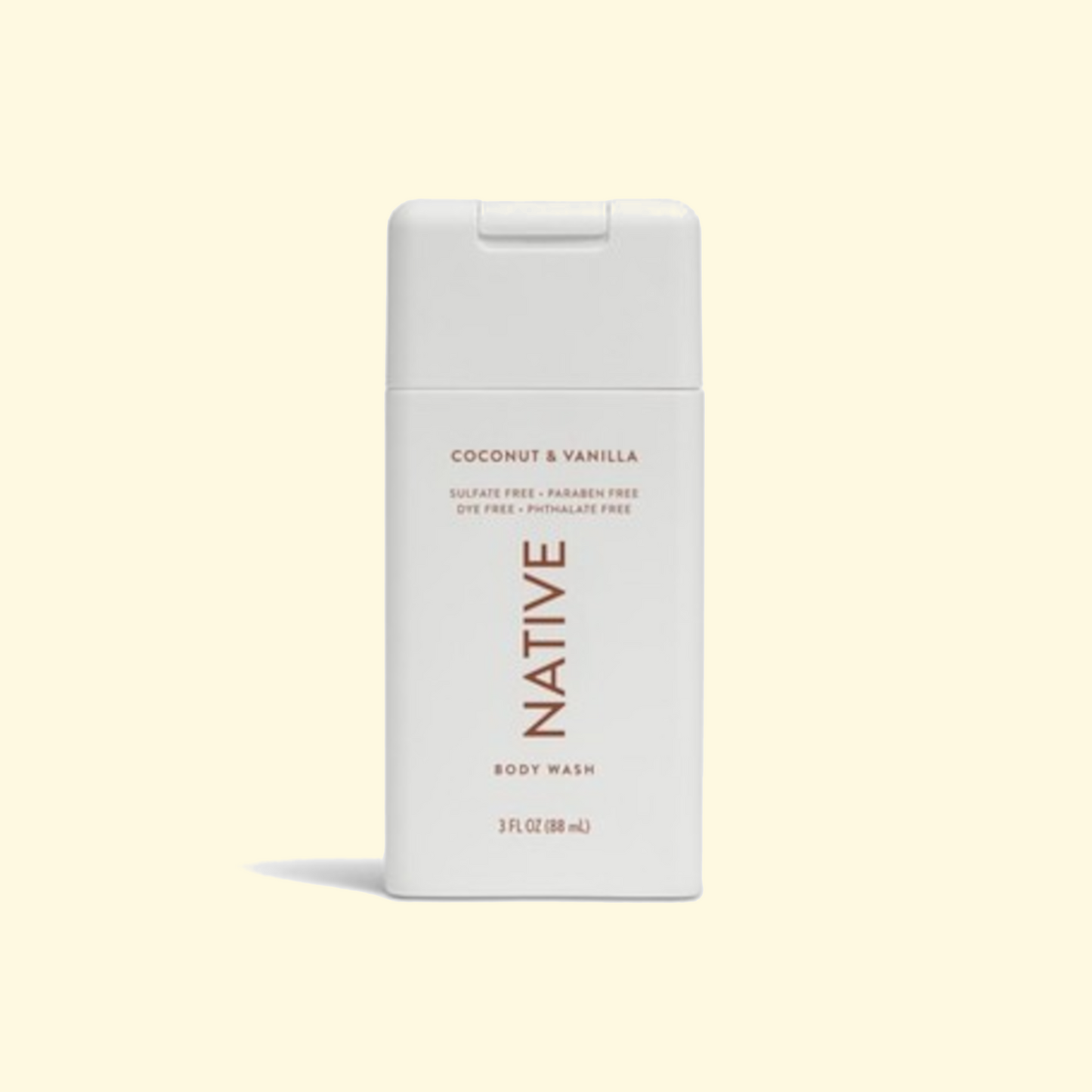 Native Body Wash, Coconut & Vanilla, 3 oz