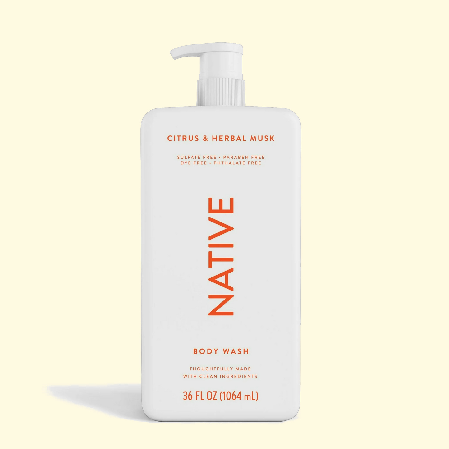 Native Body Wash, Citrus & Herbal Musk, 36 oz