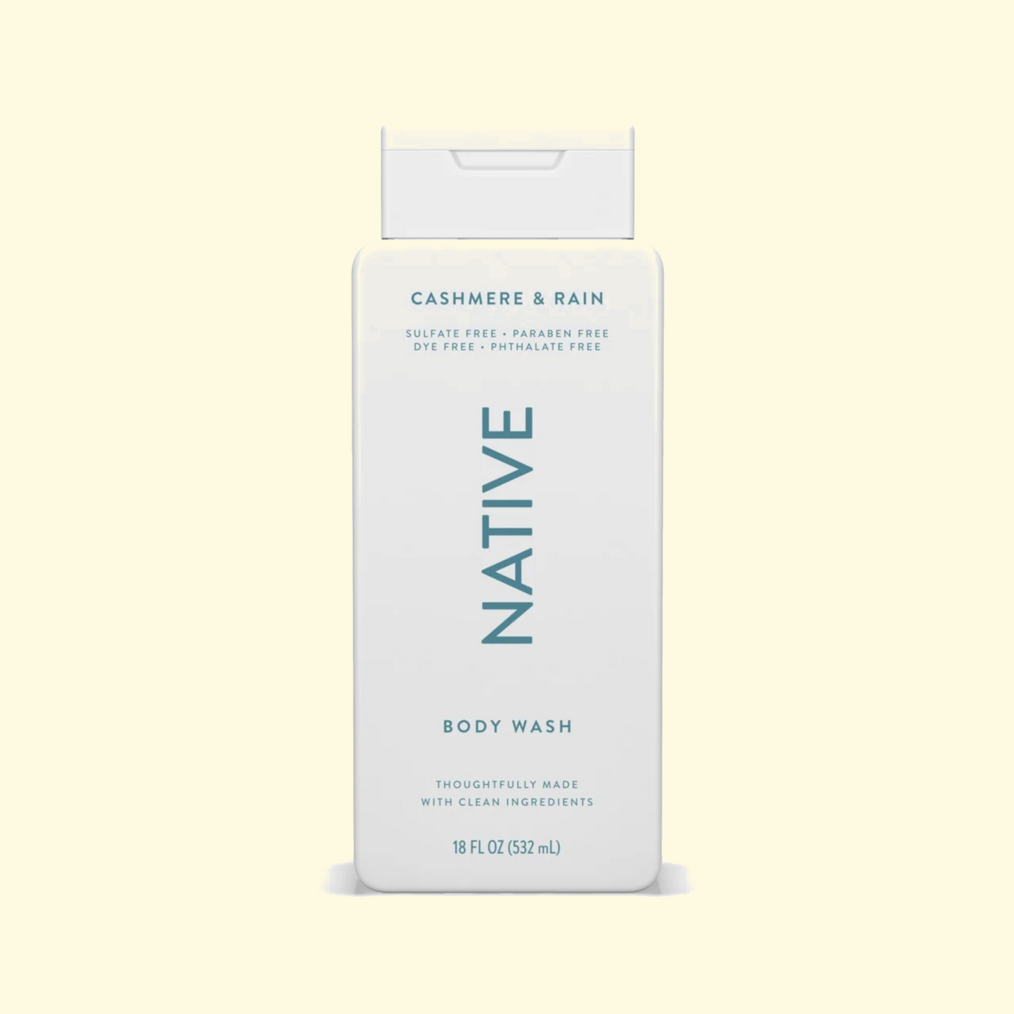Native Body Wash, Cashmere & Rain, 18 oz.