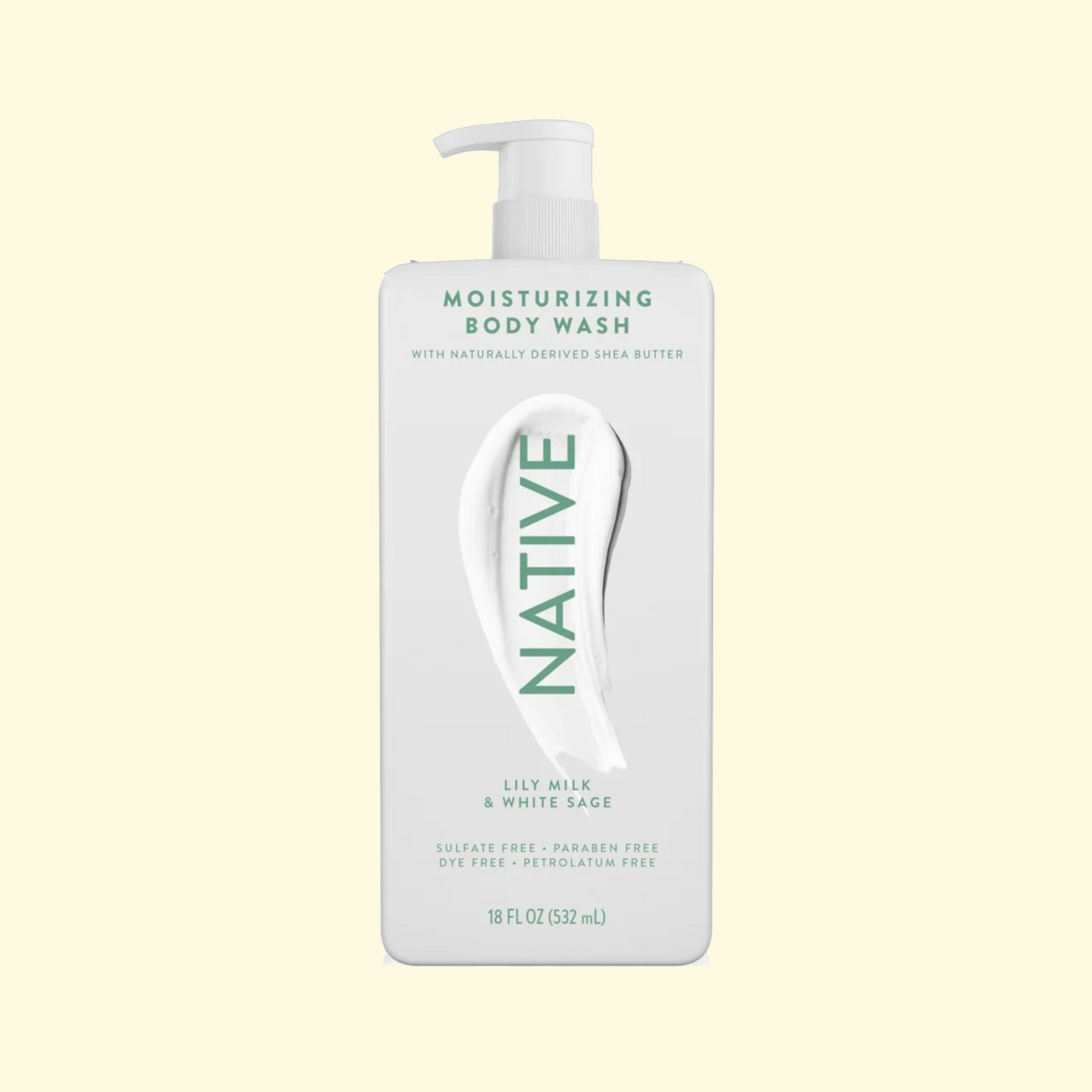 NATIVE Lily Moisturizing Body Wash, 18oz