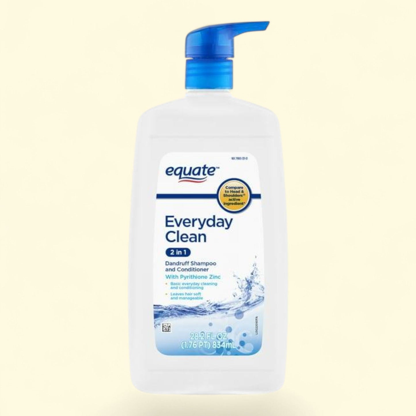 Equate Everyday Clean 2 in 1 Dandruff Shampoo and Conditioner, 28.2 fl oz
