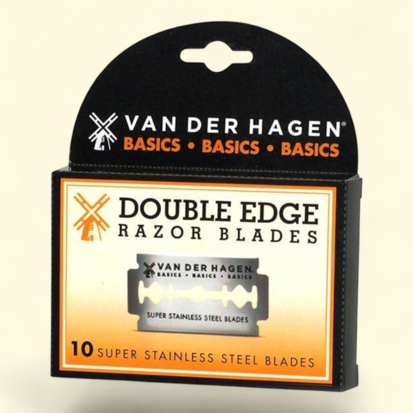 Van Der Hagen Double Edge Razor Blades, Stainless Steel, 10 Count