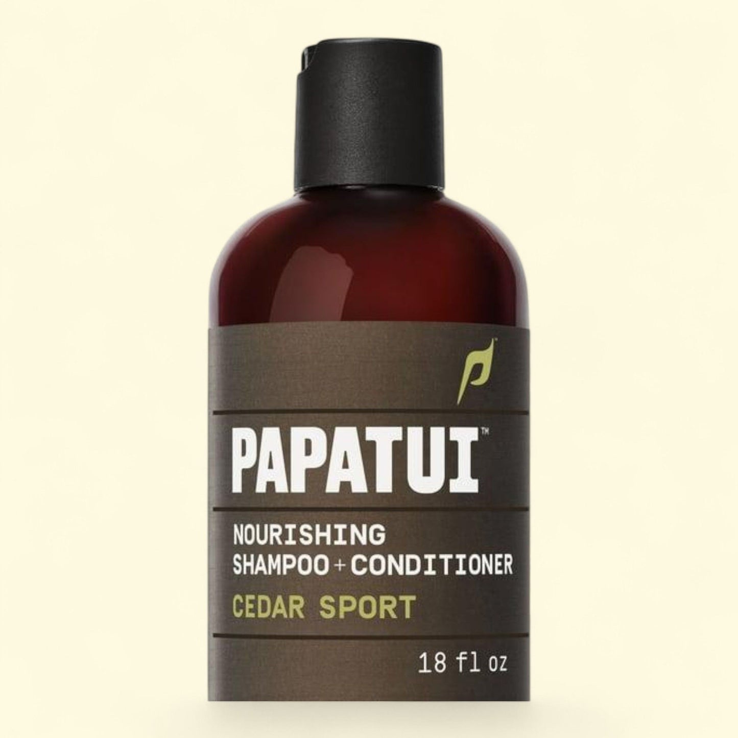Papatui Men's Shampoo and Conditioner 2-in-1, Cedar Sport, 18 oz