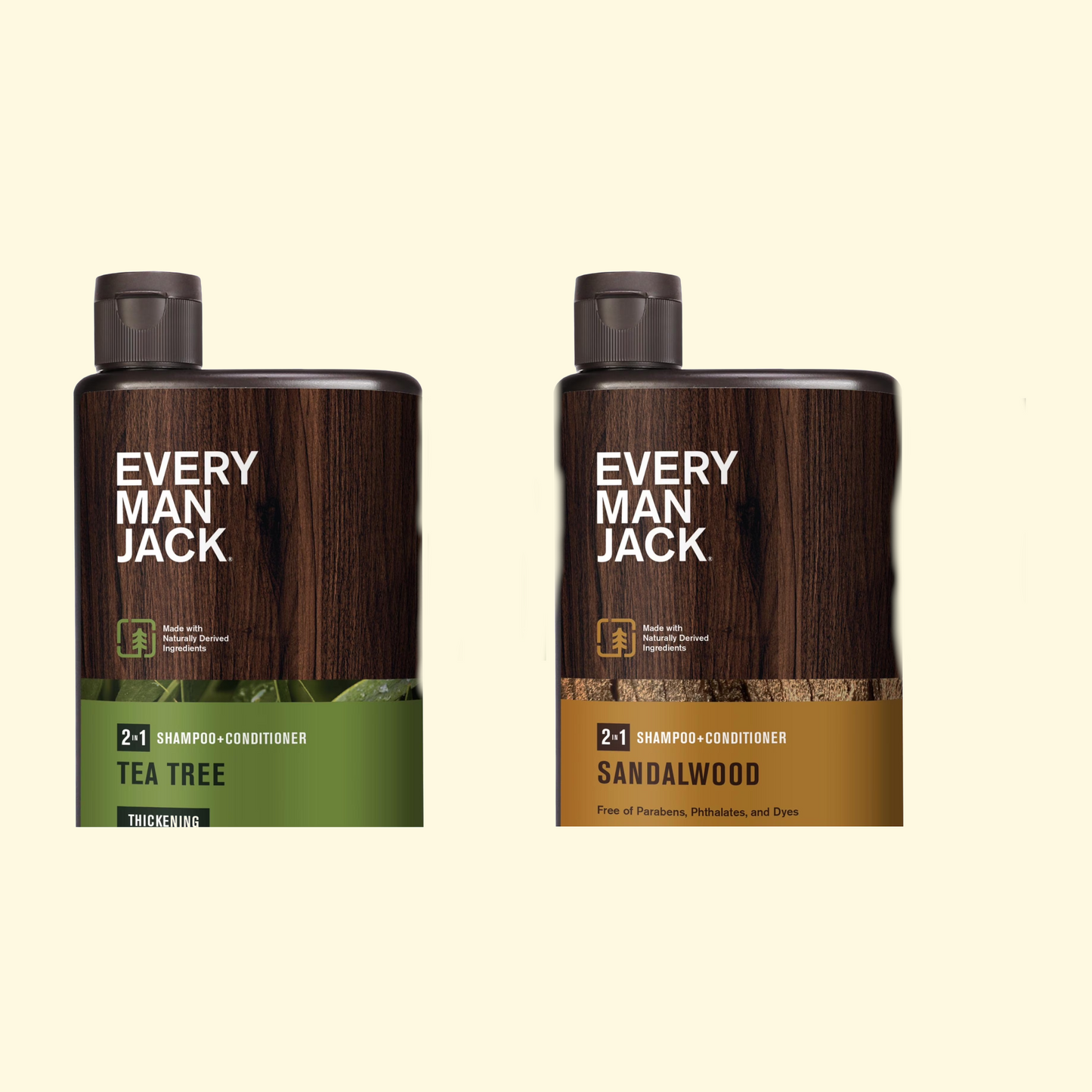 Every Man Jack Mens 2-in-1 Shampoo + Conditioner, Sandalwood & Tea Tree, 13.5oz