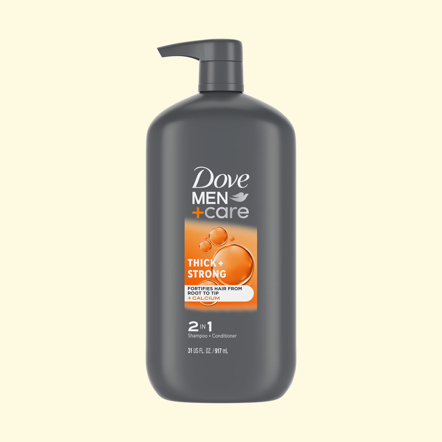Dove Men+Care Thick & Strong 2-in-1 Shampoo and Conditioner, 31 fl oz.