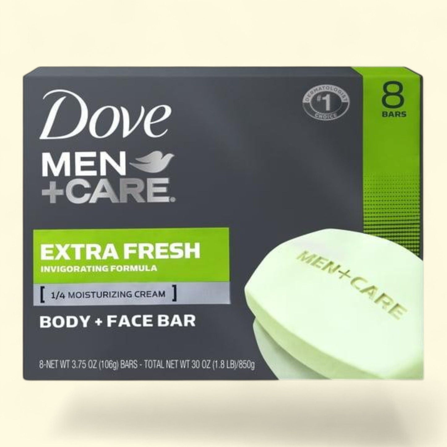 Dove Men+Care Body and Face Bar, 4 oz, 8 Bar