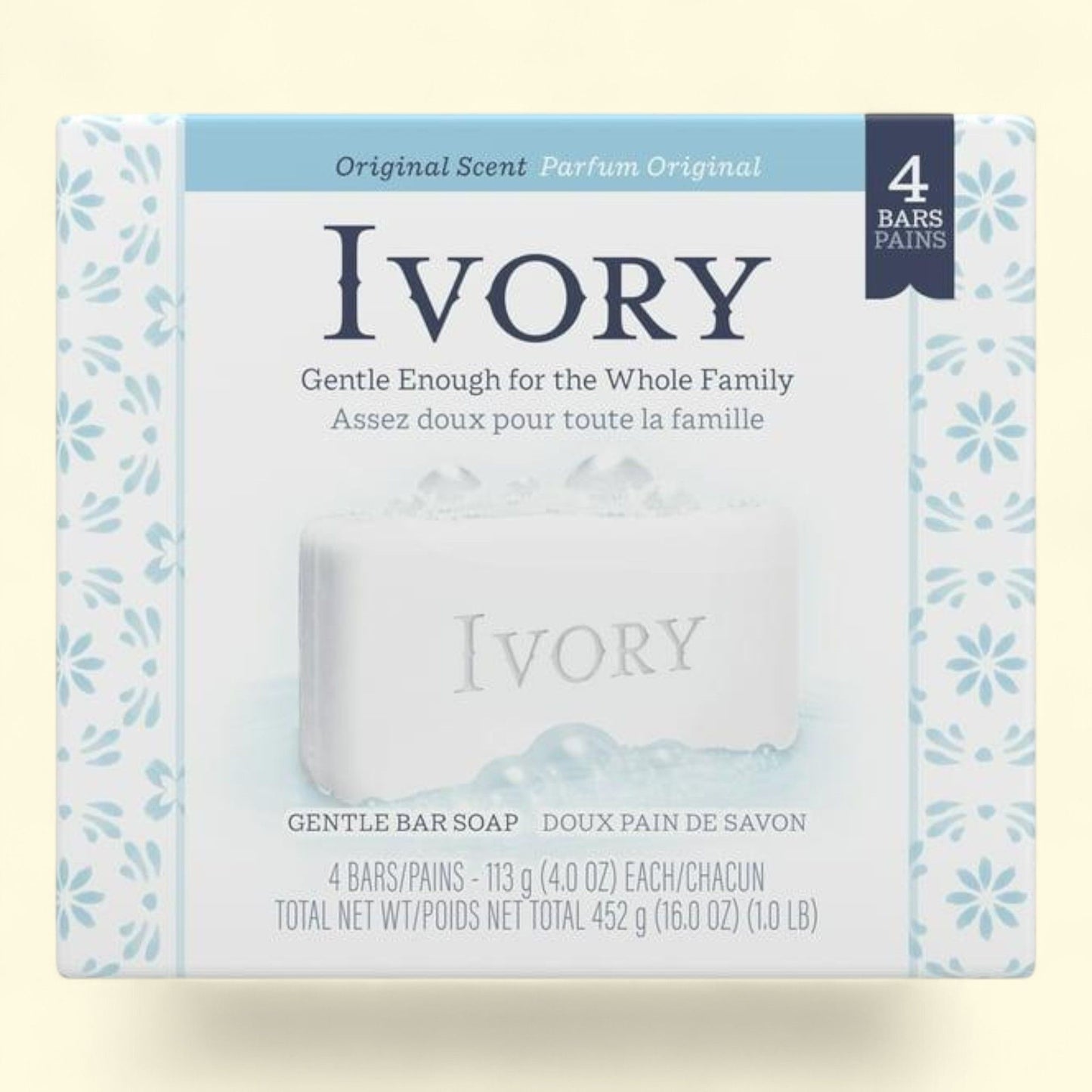 Ivory Bar Soap, 4 Count, 4 oz — authentic US product shipped worldwide by Treatspree