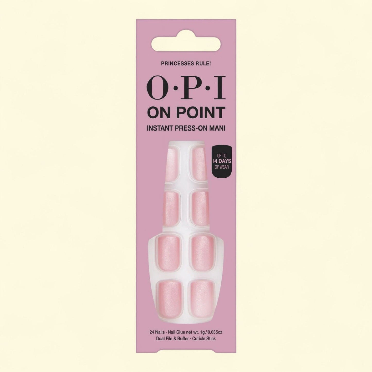 OPI On Point Instant Press On Nails, Princesses Rule!, 24 Pieces — authentic US product shipped worldwide by Treatspree