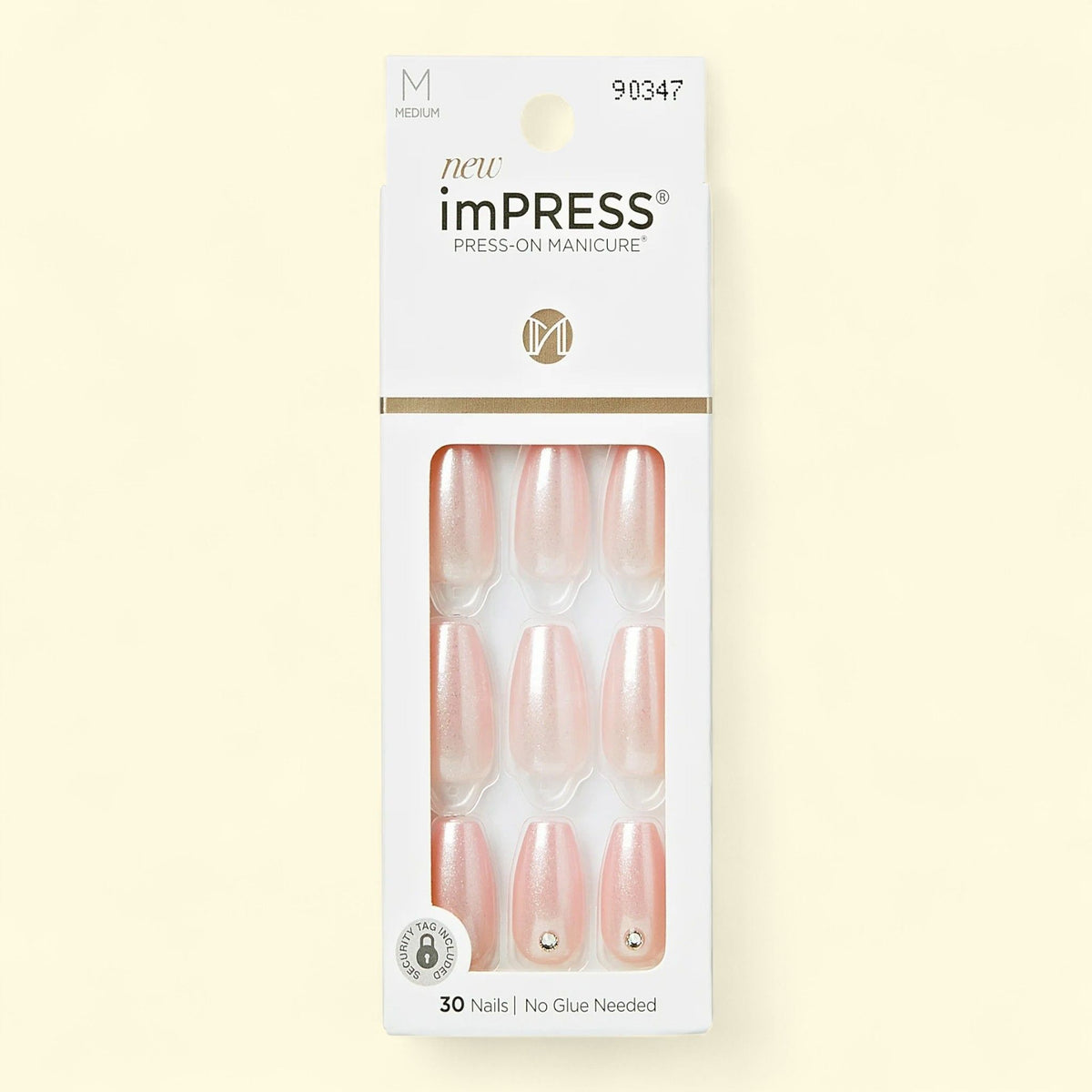 KISS imPRESS Gel Press-On Nails, Medium Coffin, Glossy Light Pink, ... — authentic US product shipped worldwide by Treatspree