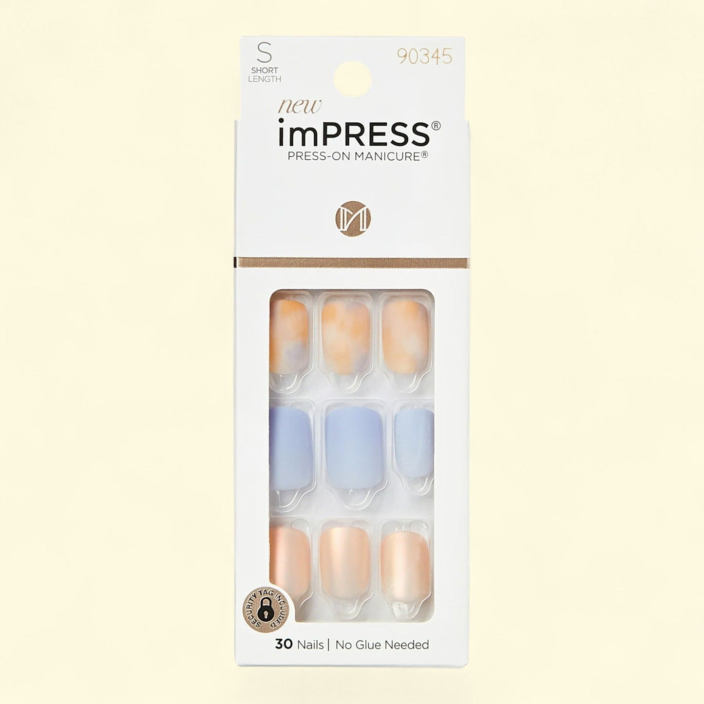 KISS imPRESS Press on Nails, Giggle Giggle, Blue, 30 Count — authentic US product shipped worldwide by Treatspree