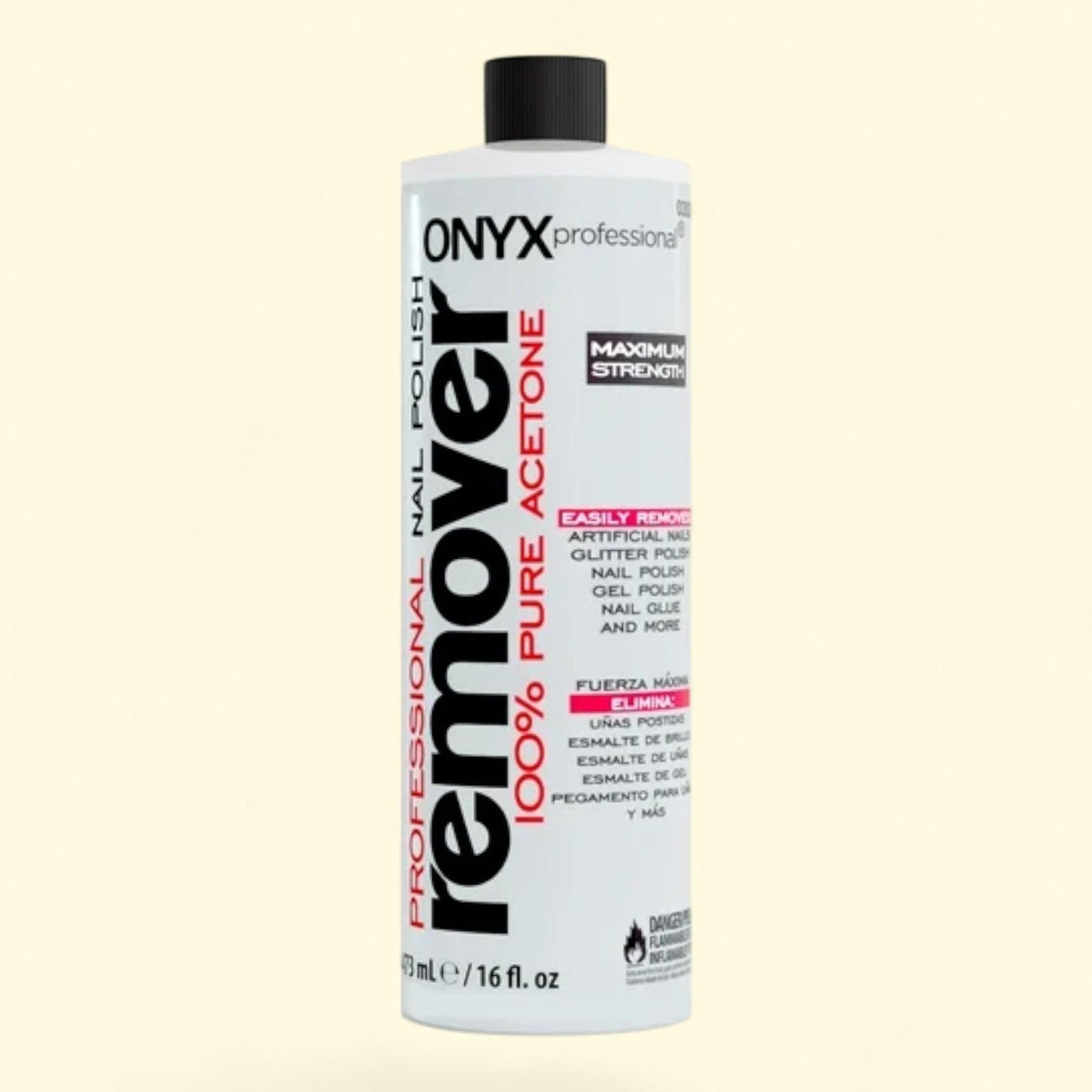ONYX Professional Acetone Nail Polish Remover, 16 fl oz