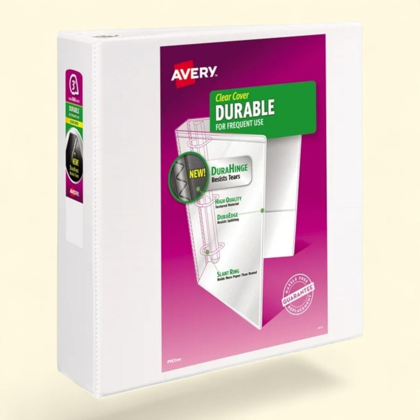 Avery Durable View Binder, 3" Capacity, 11x8.5, White — authentic US product shipped worldwide by Treatspree