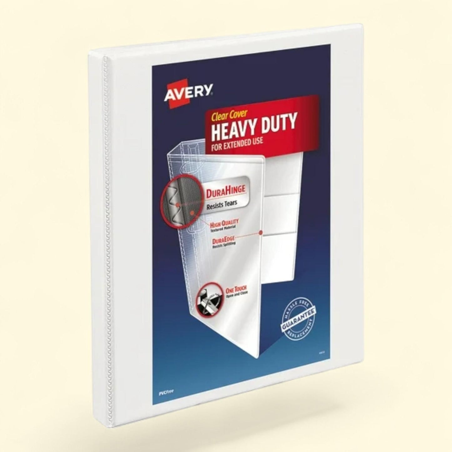 Avery View Binder, Heavy-Duty Non Stick, 0.5" Capacity, White, (5234) — authentic US product shipped worldwide by Treatspree