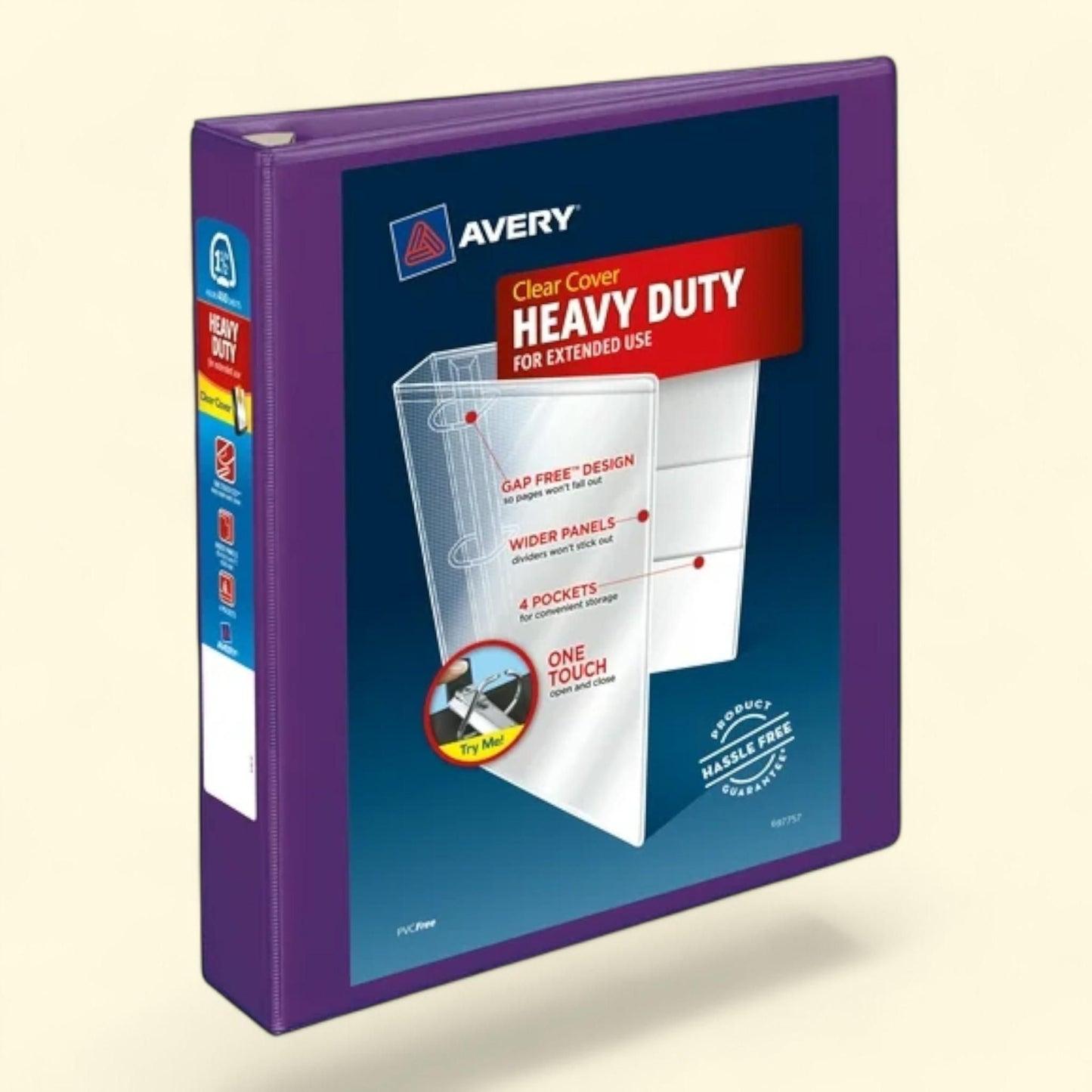 Avery Heavy-Duty View Binder, 1.5" Purple