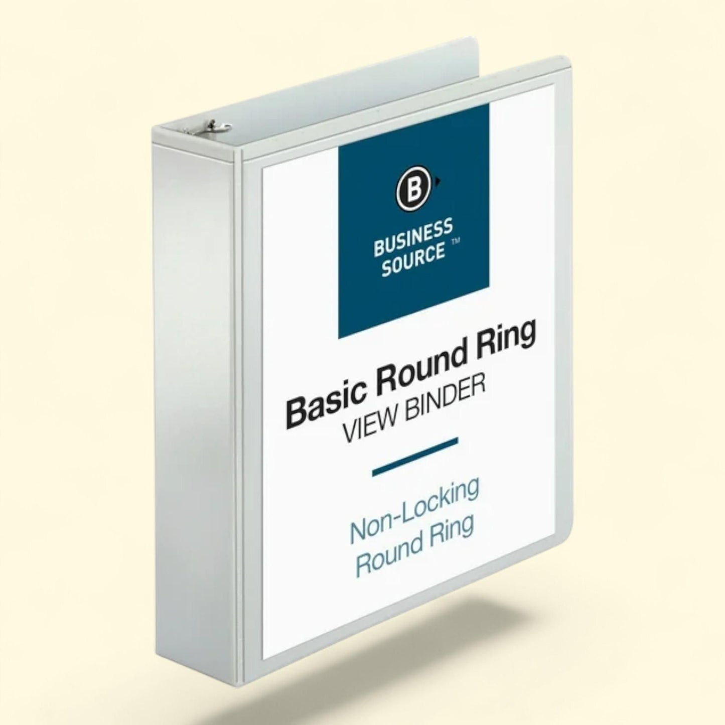 Business Source Round-ring View Binder, 1 Each, White