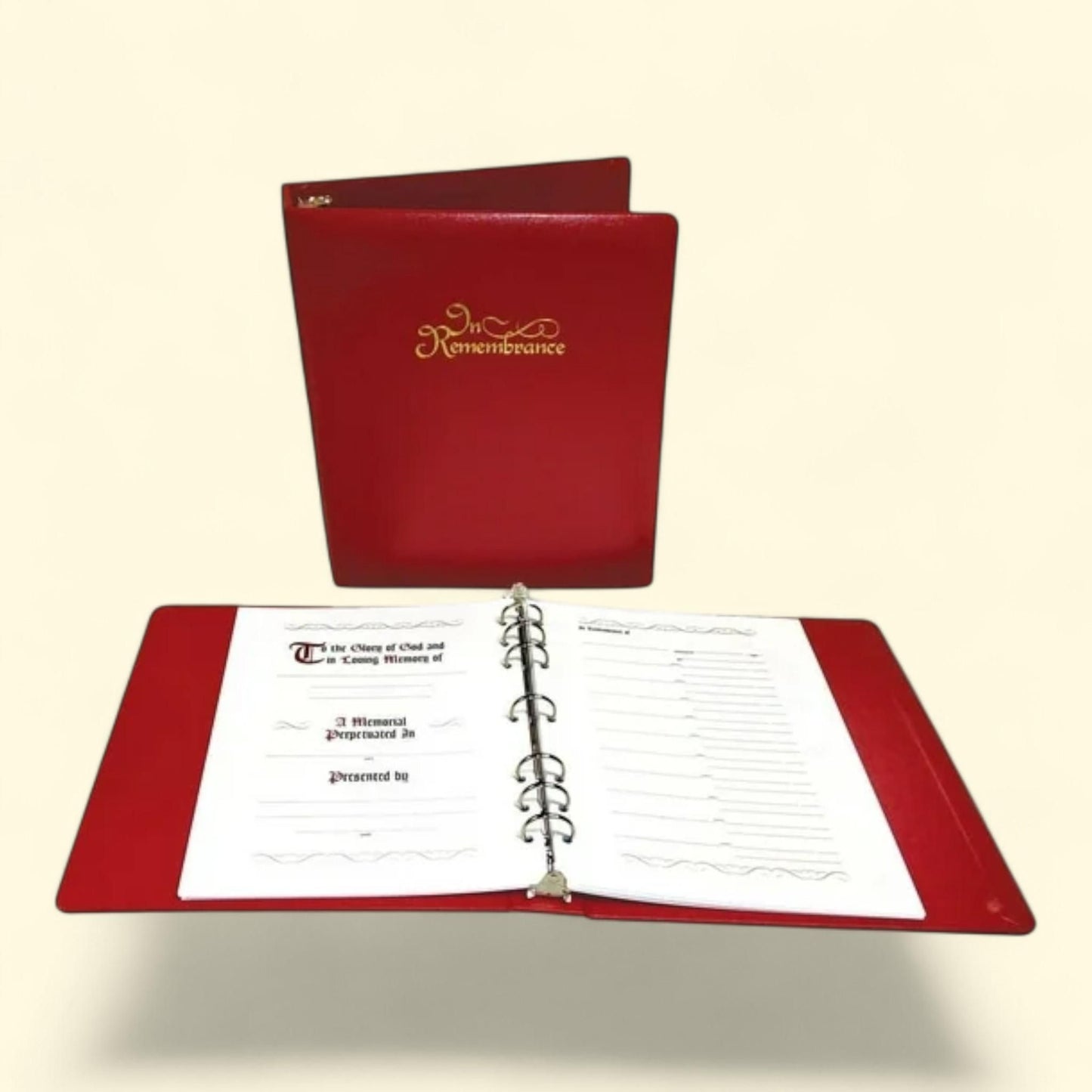 In Remembrance Register Binder, 7 Ring
