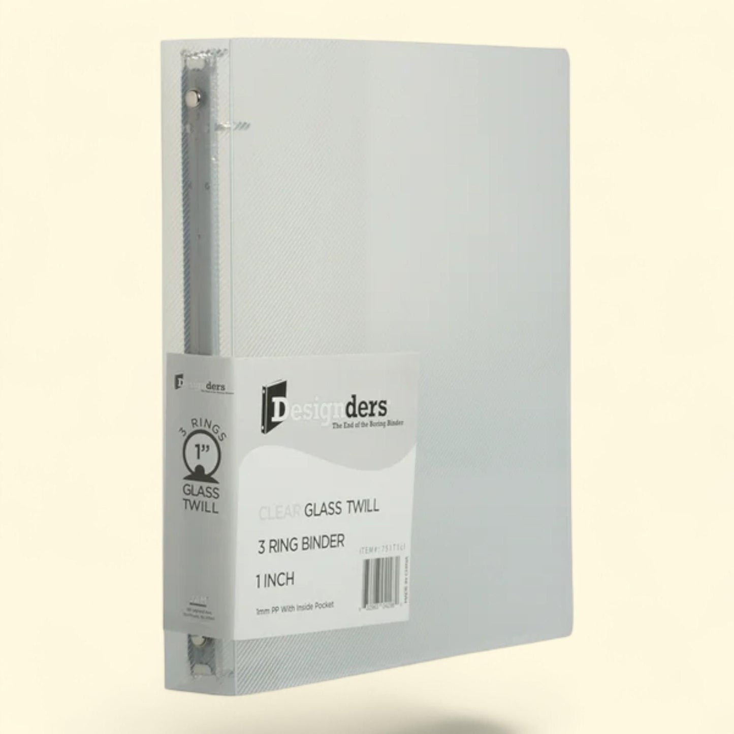 JAM Paper Plastic Binders, 1 Inch, Clear, 1 Per Pack