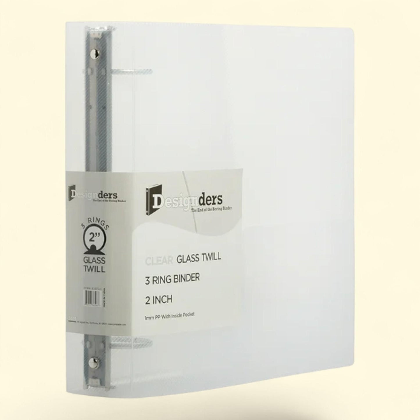 JAM Paper Plastic Binders, 2 in, Clear, 1/Pack