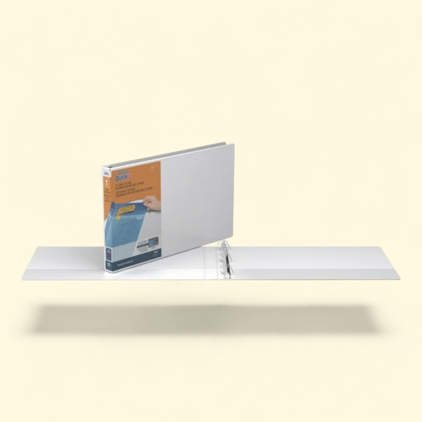 Stride QuickFit Ledger D-Ring View Binder, 1", 11 x 17, White