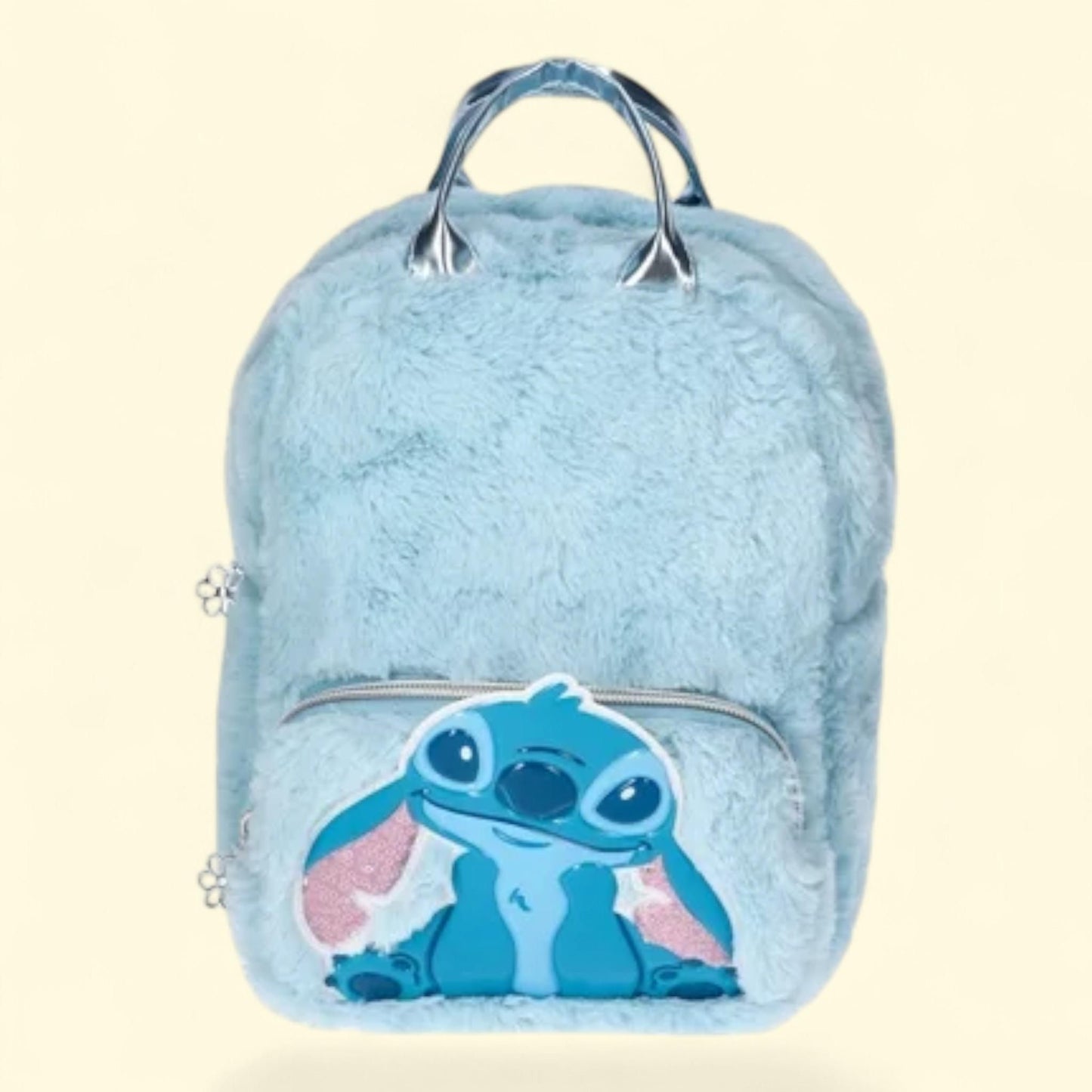 Lilo & Stitch Girls Faux Fur Mini Backpack, Blue