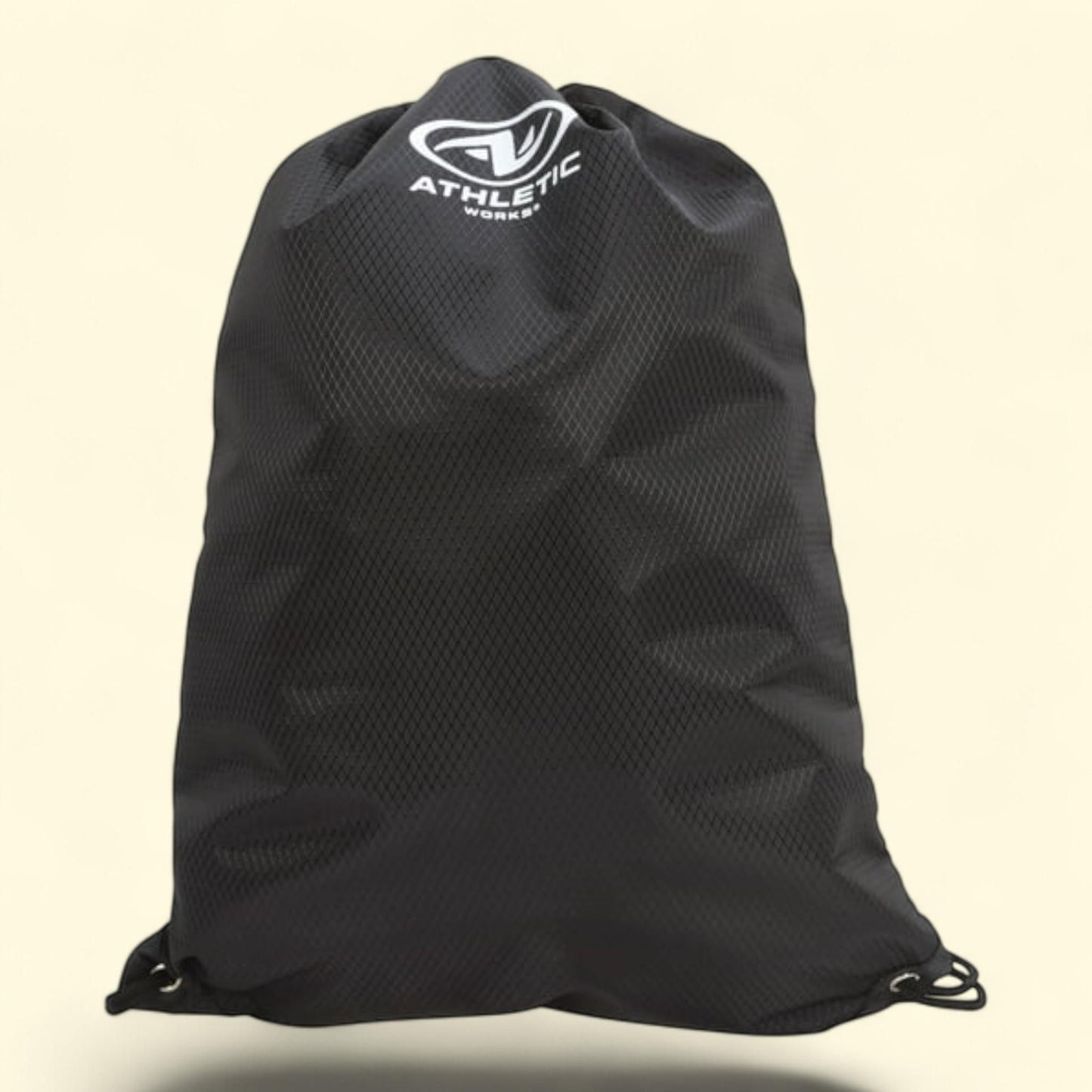 Unisex Adult Polyester Fitness Gym Cinch Sack Backpack, Black