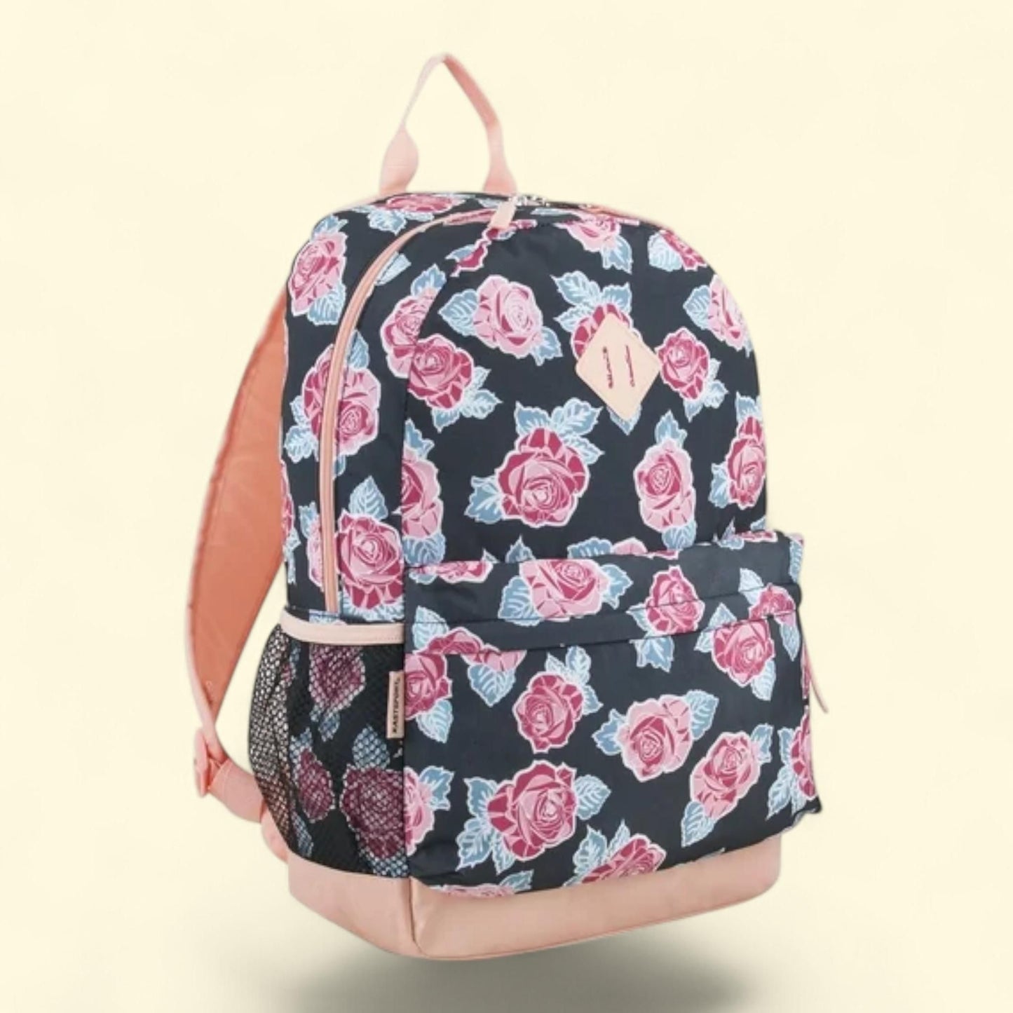 Unisex Dome Backpack, Rose Print, Bonus Pouch