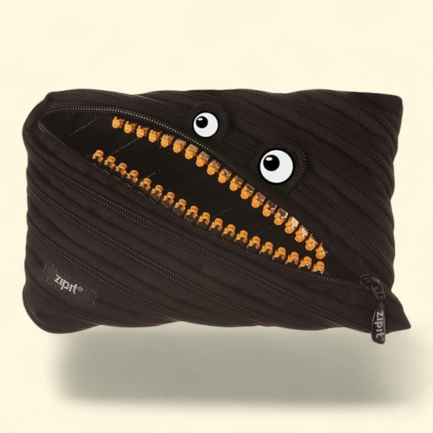 ZIPIT Grillz Large Pencil Case, Black, College and Office