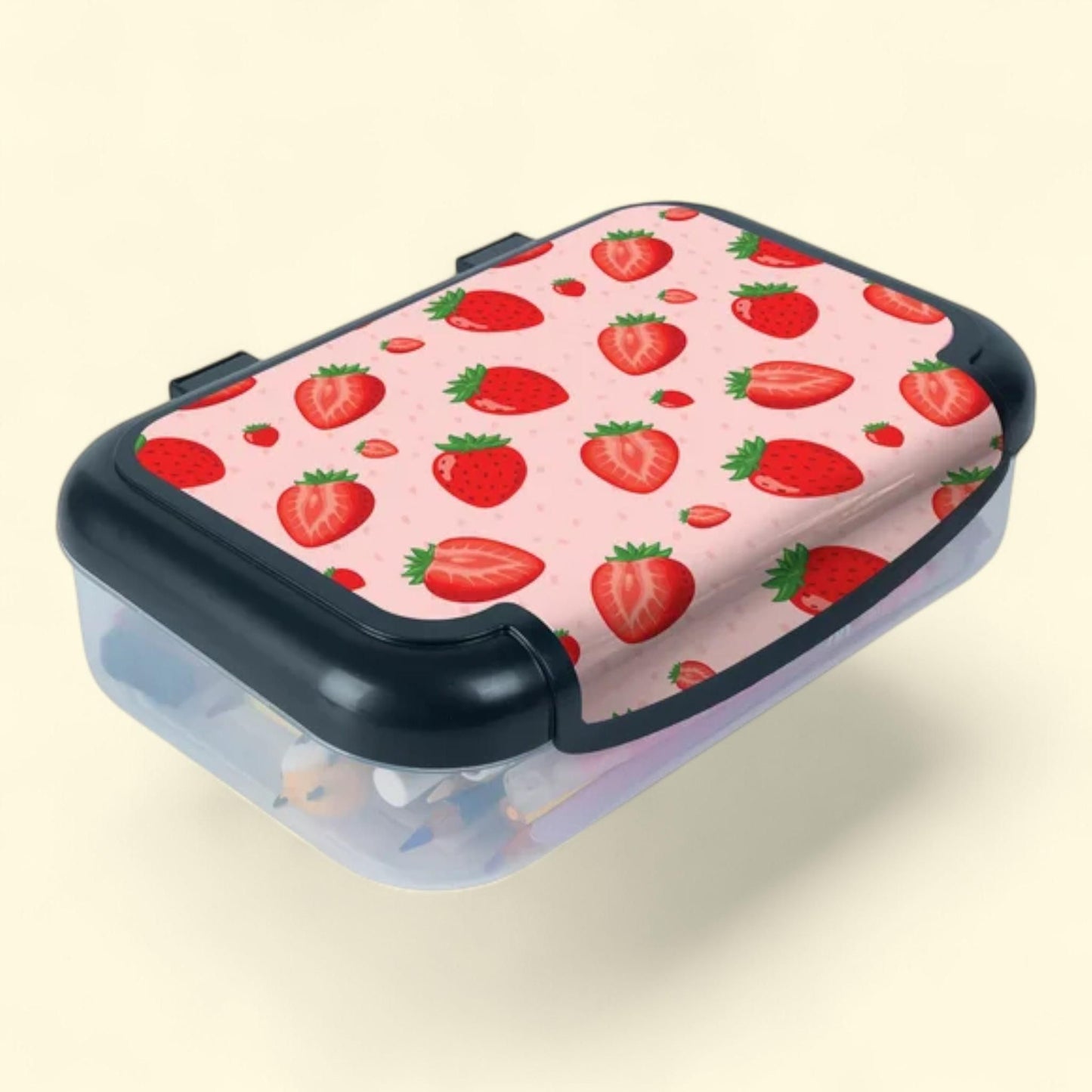 ZIPIT Pencil Box, Pink Strawberries, Elementary School, Recycled Pl... — authentic US product shipped worldwide by Treatspree