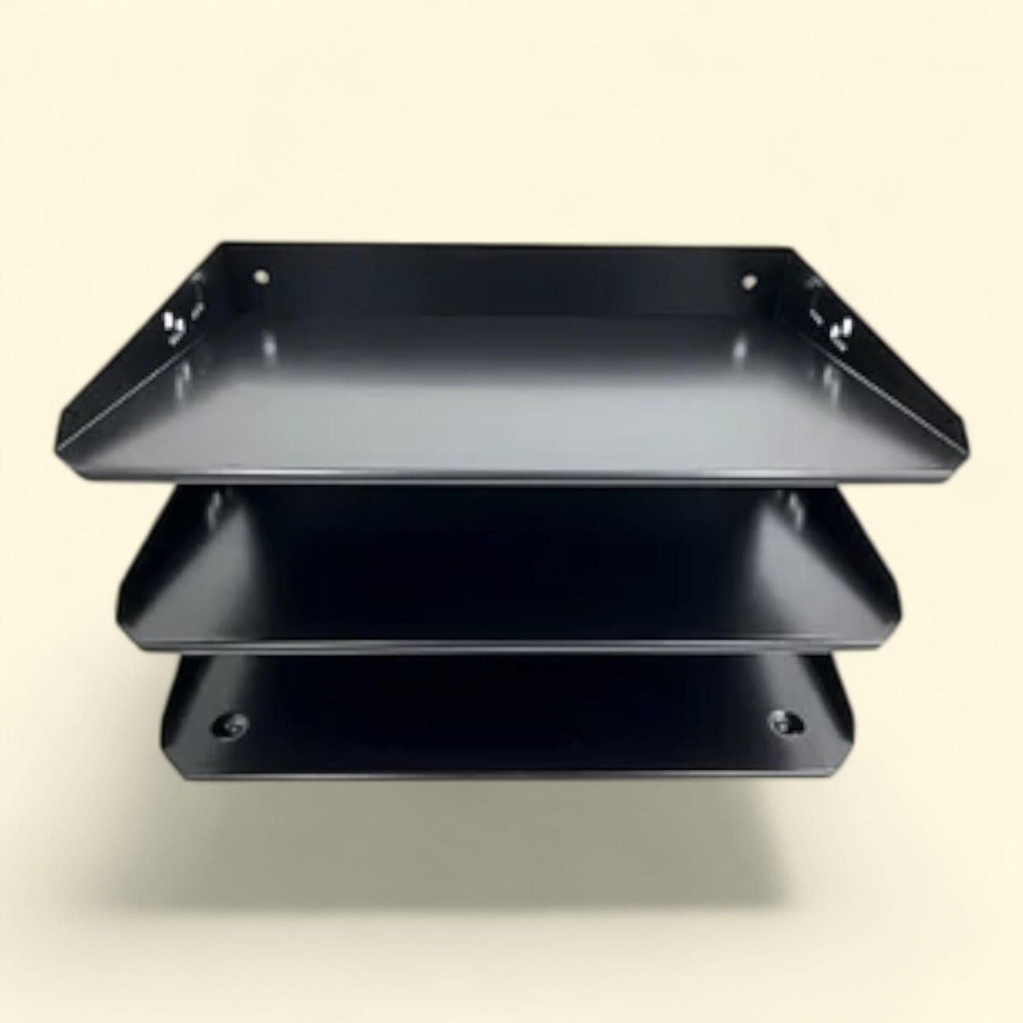 Huron File Organizer, 3-Compartment, Steel, Black, Size HASZ0159