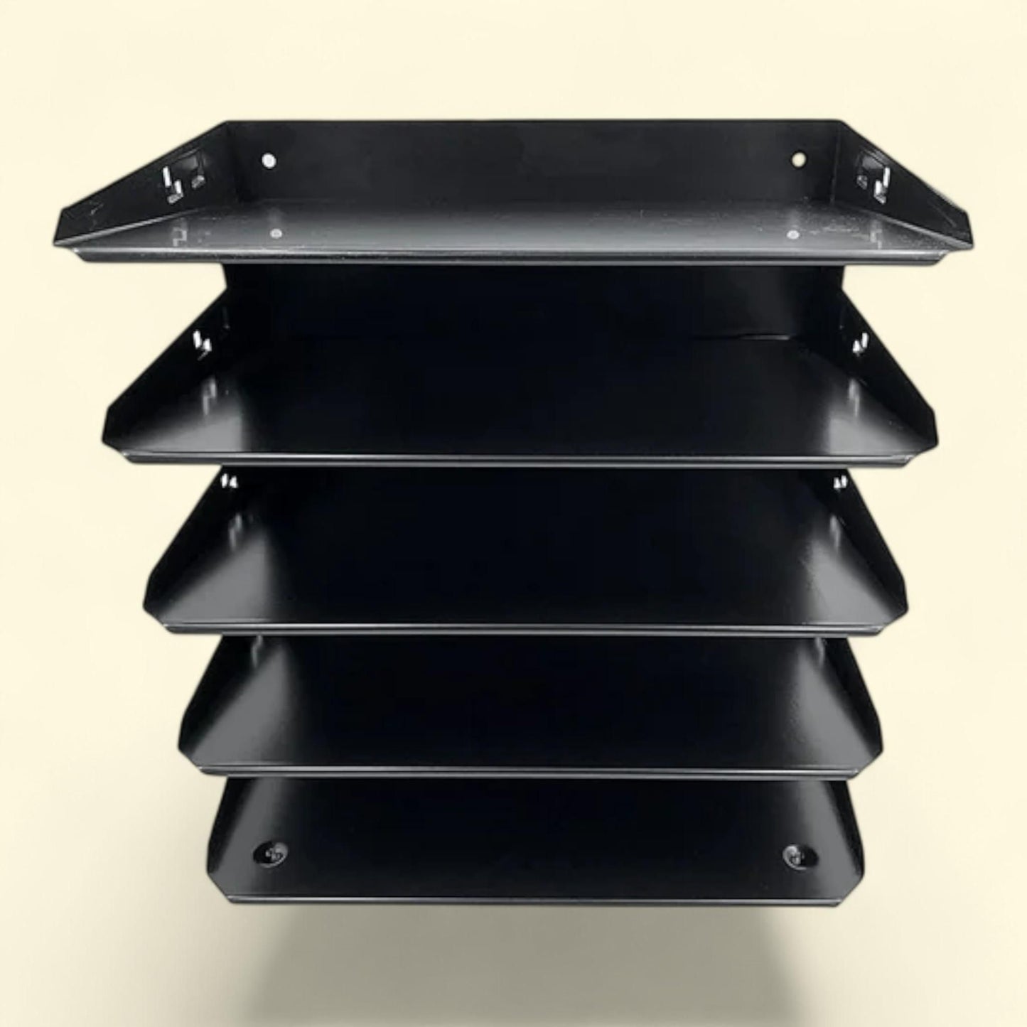 Huron File Organizer, 5-Compartment, Steel, Black, HASZ0149