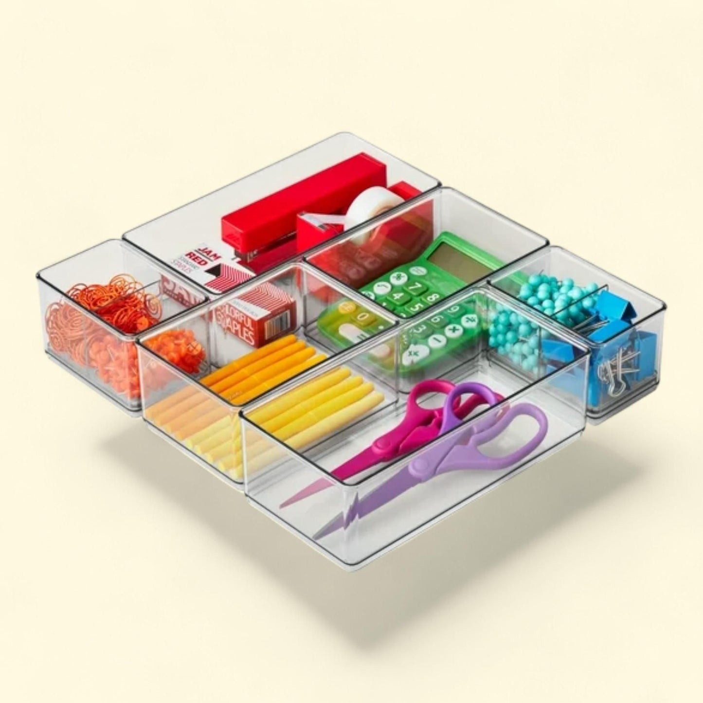 The Home Edit Office Drawer Organizer, 6 Pieces, Clear — authentic US product shipped worldwide by Treatspree