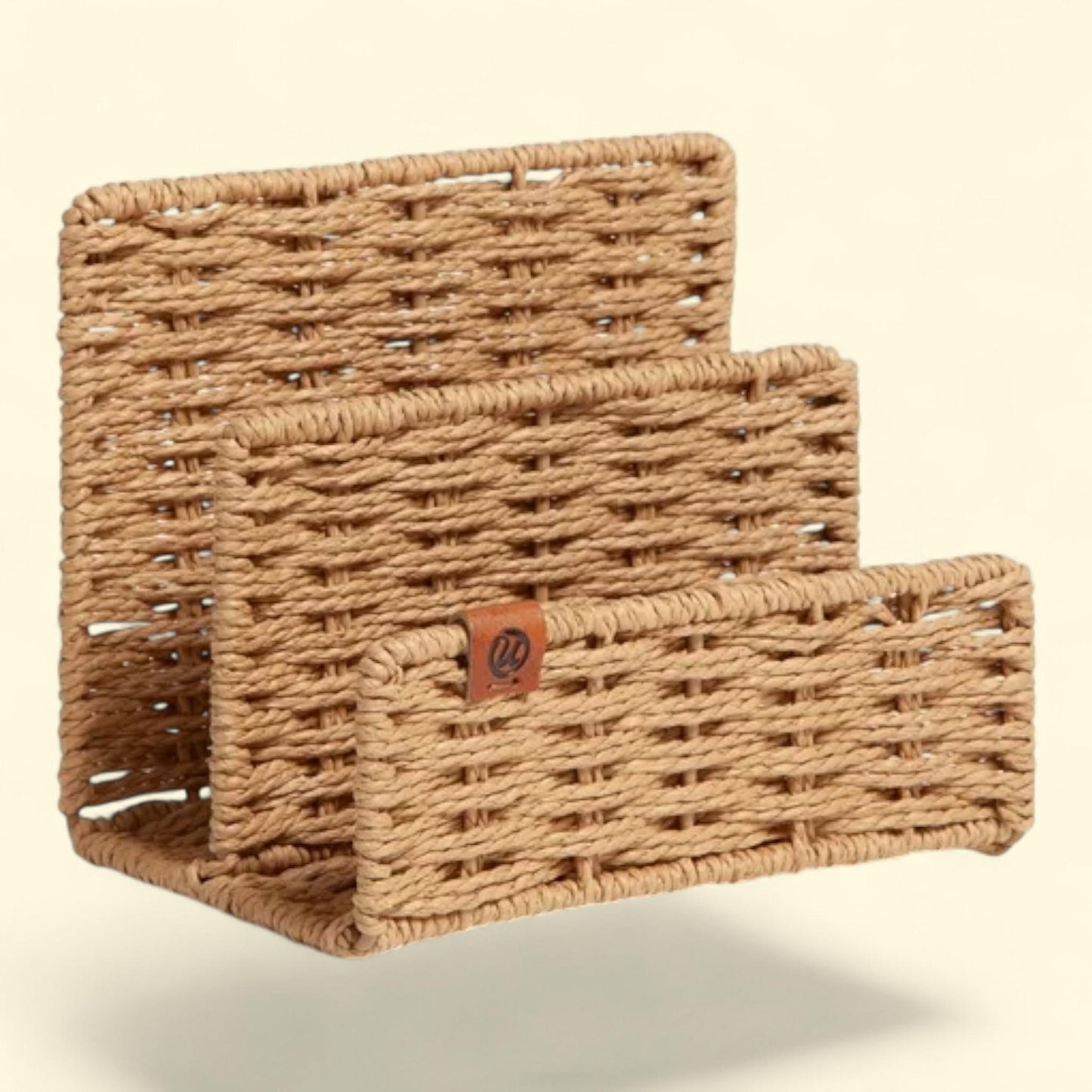 U Brands Letter Sorter, 6.1 x 4.2 x 5 in, Brown