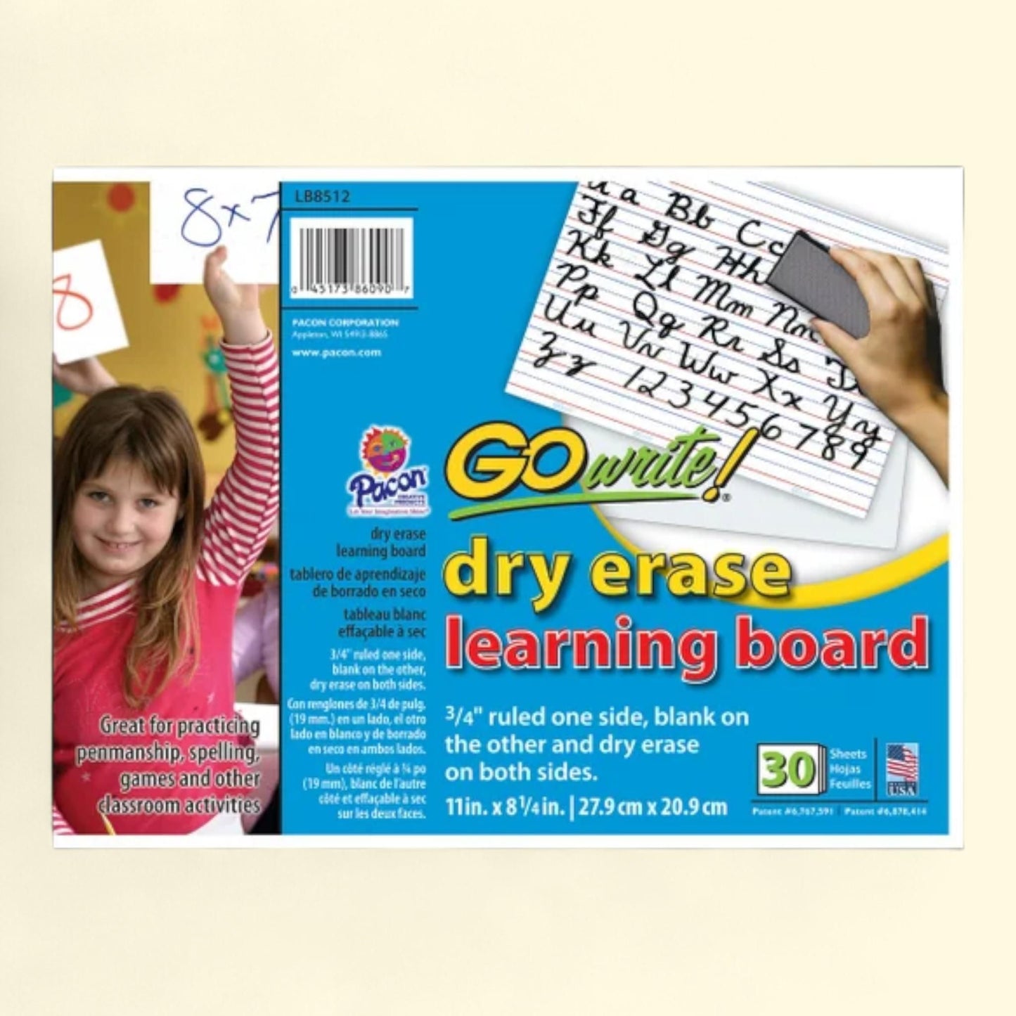 Array Dry Erase Learning Sheets, 11" x 8-1/4"