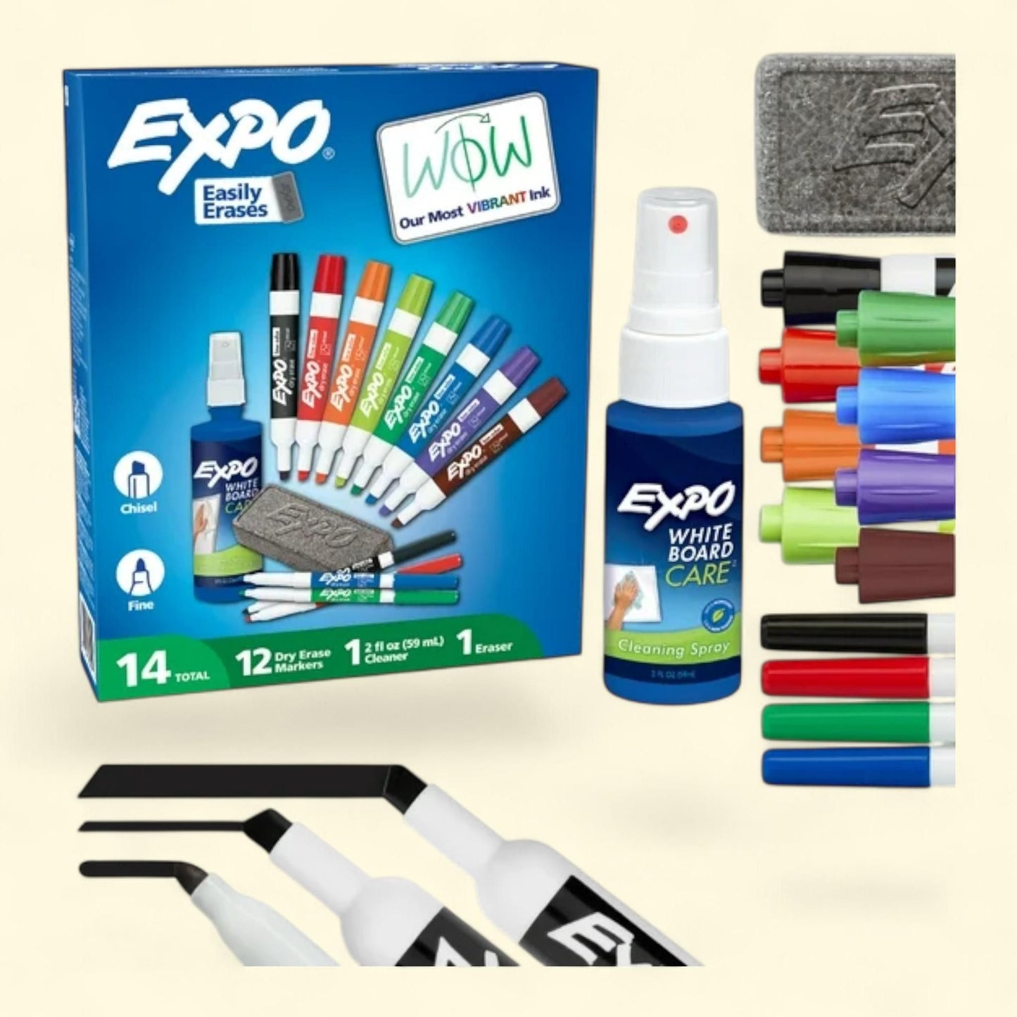 EXPO Dry Erase Markers Kit, 14 Count — authentic US product shipped worldwide by Treatspree