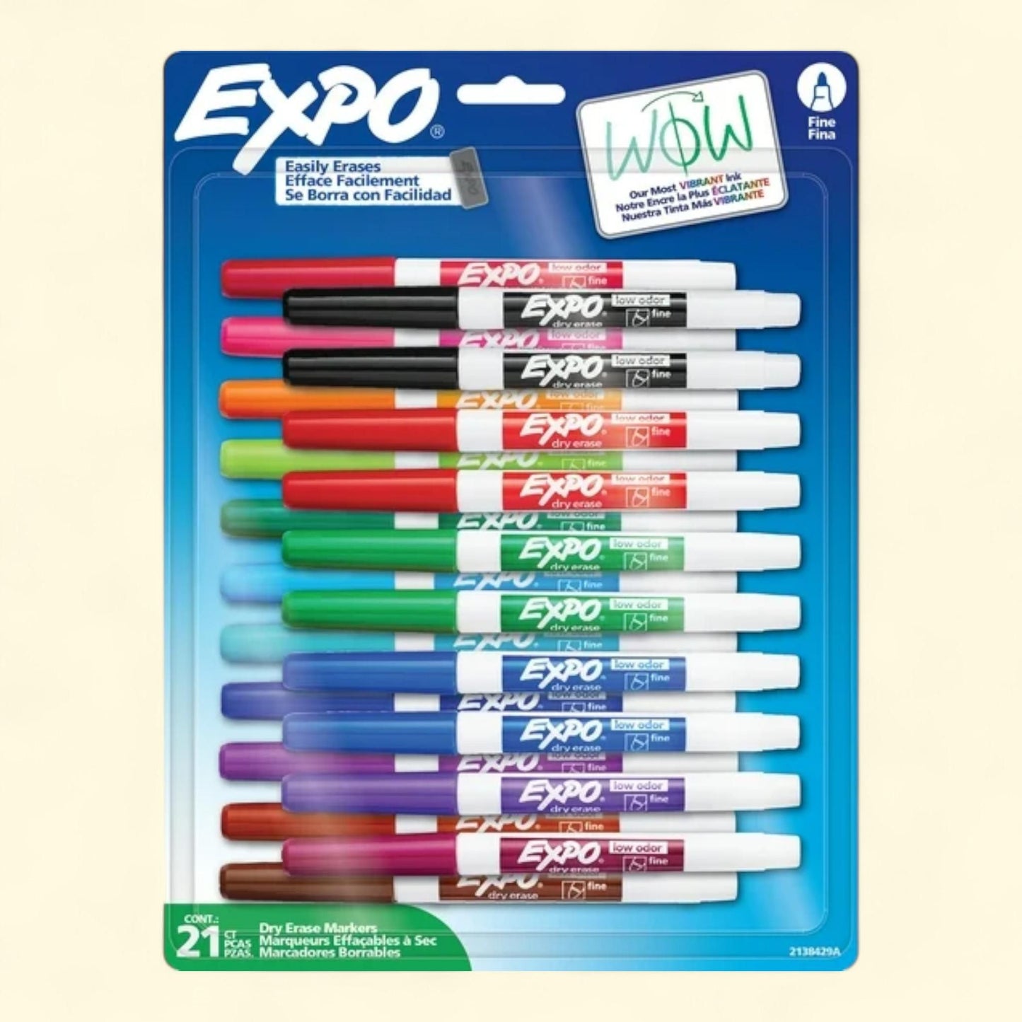 EXPO Dry Erase Markers, Fine Tip, 21 Count — authentic US product shipped worldwide by Treatspree